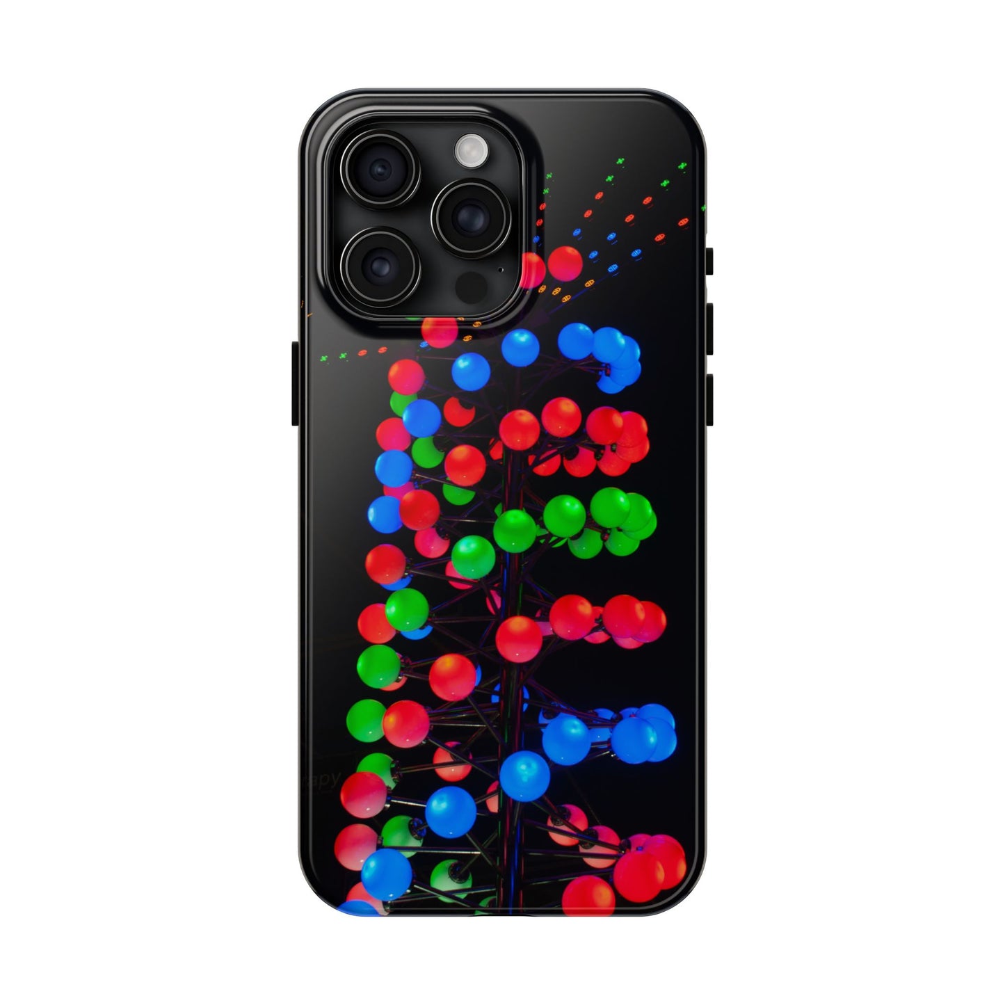 An iPhone or Samsung Tough Phone Case - DISCO LIGHTS - iPhone 16 & 15 - Samsung Galaxy S24 - Durable, Protective Cases for Everyday Adventures, Great for Gifts, Birthdays, Holidays, Original Art Design