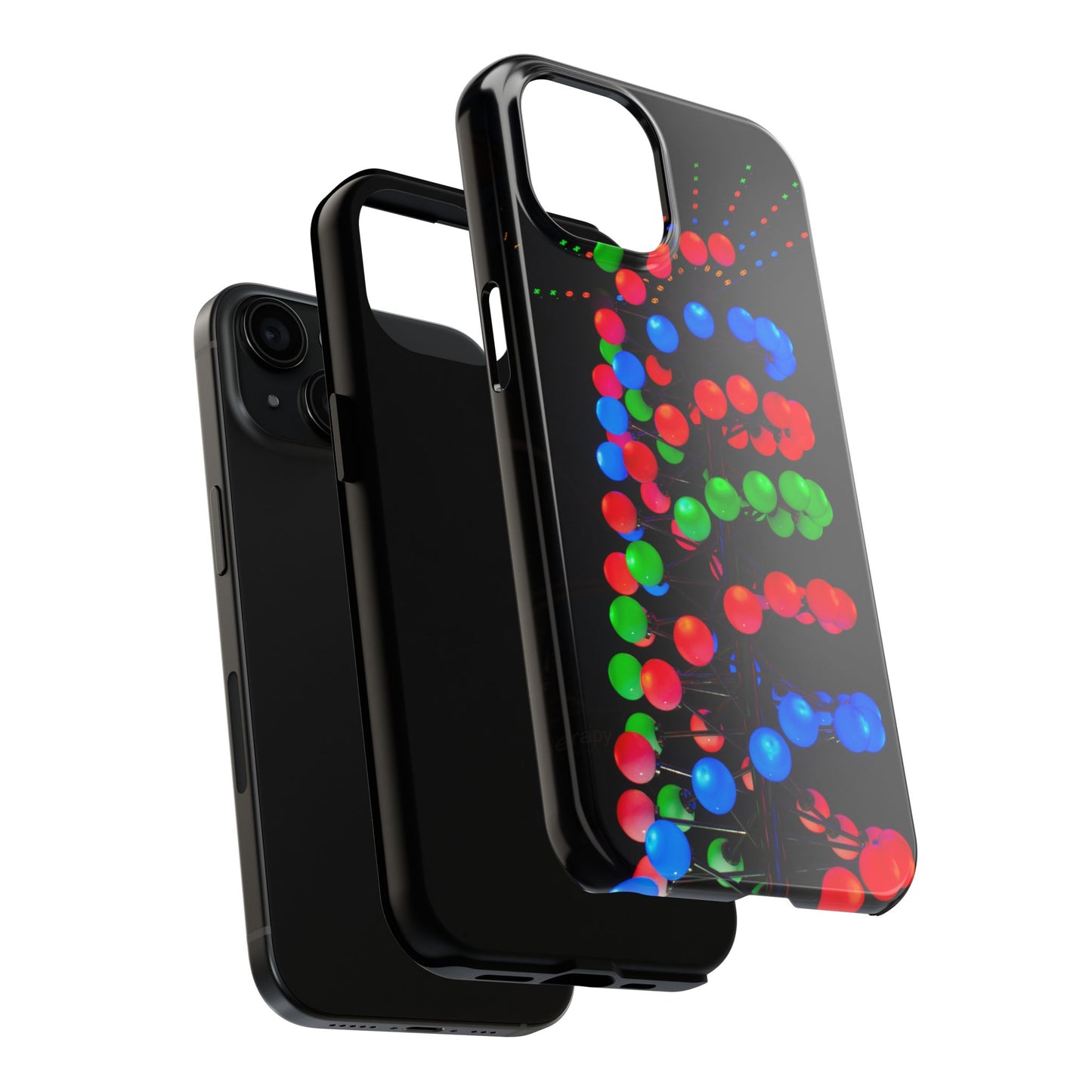 An iPhone or Samsung Tough Phone Case - DISCO LIGHTS - iPhone 16 & 15 - Samsung Galaxy S24 - Durable, Protective Cases for Everyday Adventures, Great for Gifts, Birthdays, Holidays, Original Art Design