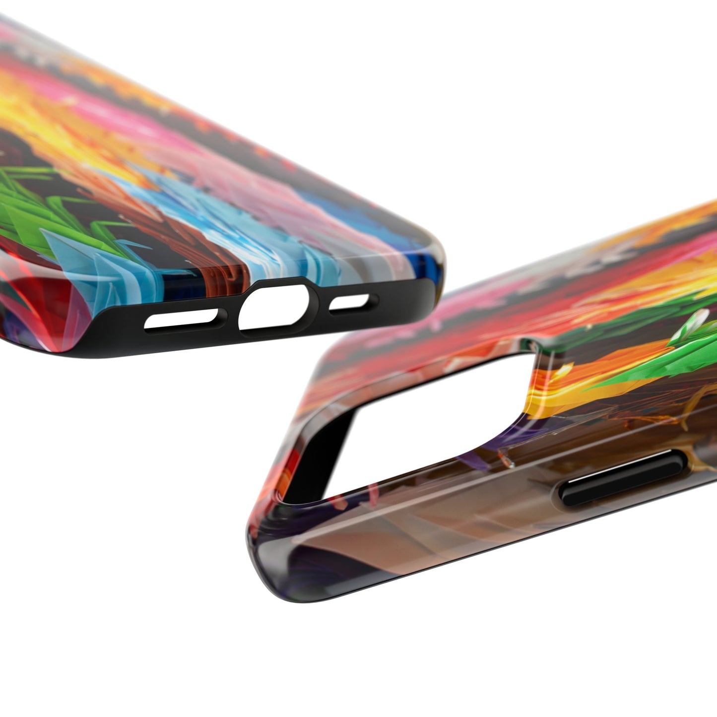 An iPhone or Samsung Tough Phone Case - PAPER CRANES - iPhone 16 & 15 - Samsung Galaxy S24 - Durable, Protective Cases for Everyday Adventures, Great for Gifts, Birthdays, Holidays, Original Art Design