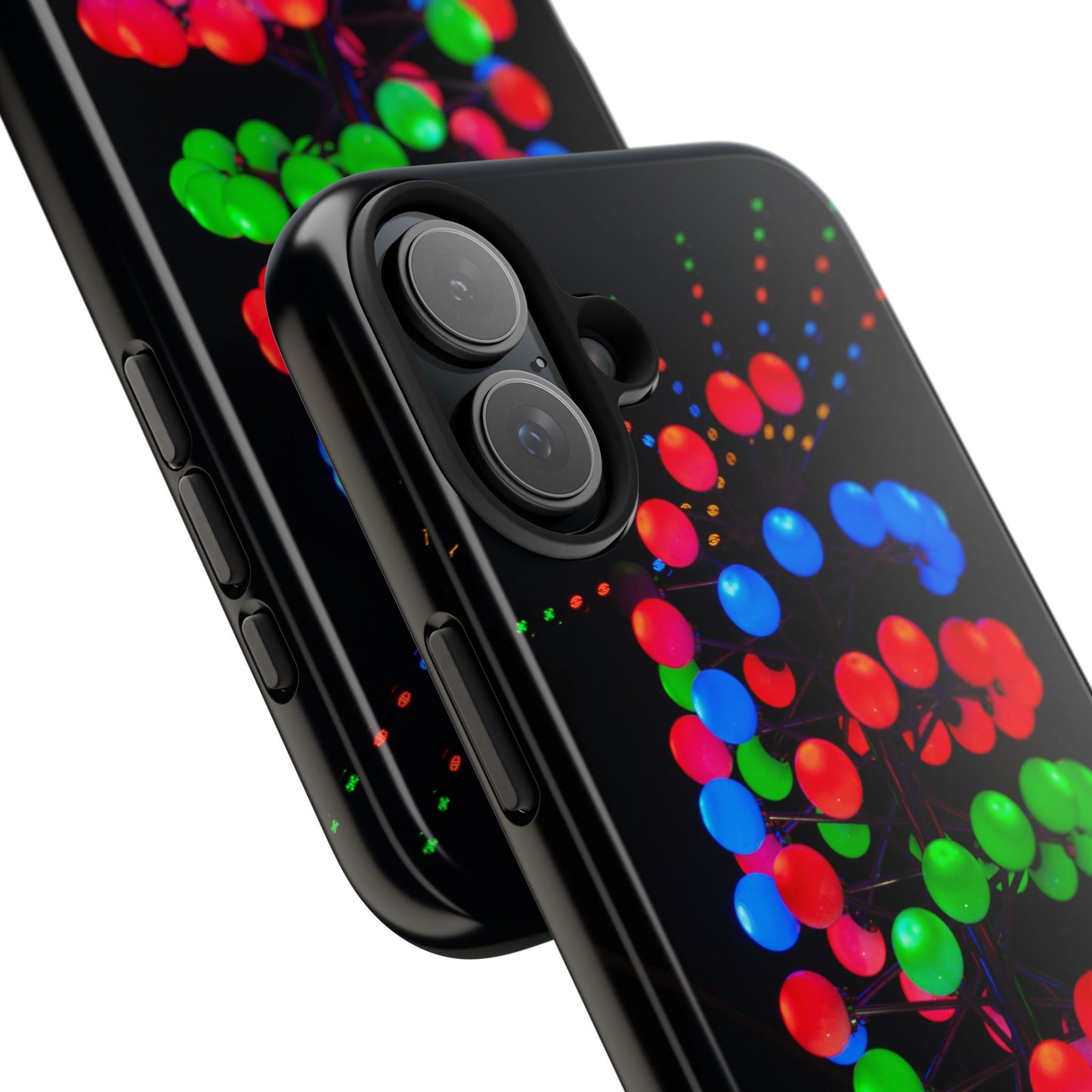 An iPhone or Samsung Tough Phone Case - DISCO LIGHTS - iPhone 16 & 15 - Samsung Galaxy S24 - Durable, Protective Cases for Everyday Adventures, Great for Gifts, Birthdays, Holidays, Original Art Design