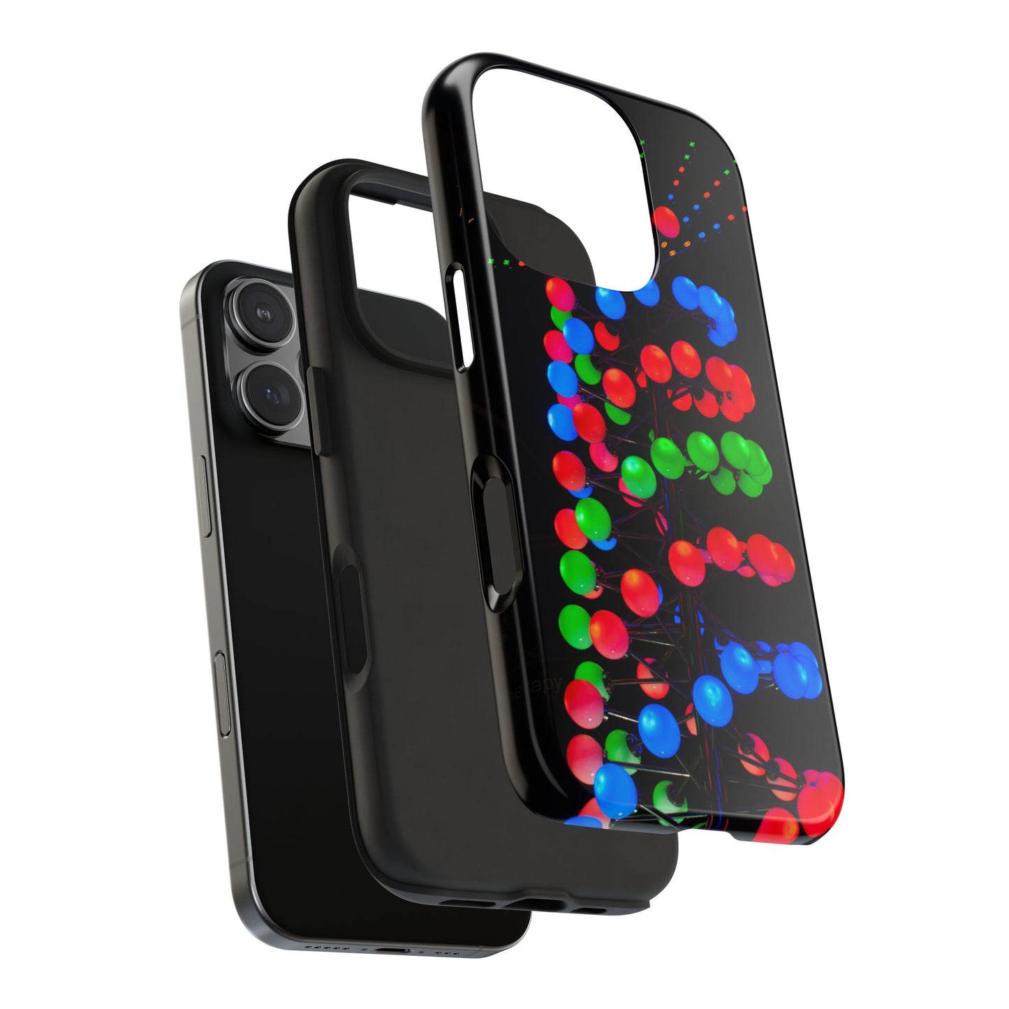 An iPhone or Samsung Tough Phone Case - DISCO LIGHTS - iPhone 16 & 15 - Samsung Galaxy S24 - Durable, Protective Cases for Everyday Adventures, Great for Gifts, Birthdays, Holidays, Original Art Design