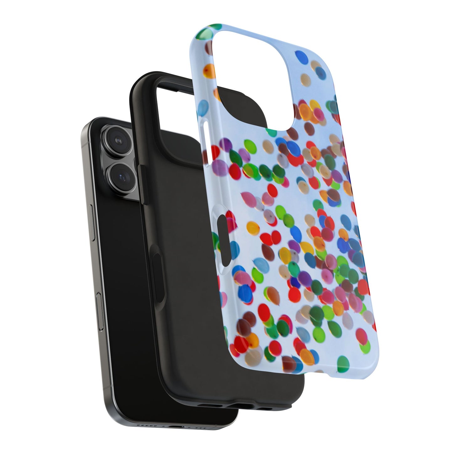 An iPhone or Samsung Tough Phone Case - BALLOONS - iPhone 16 & 15 - Samsung Galaxy S24 - Durable, Protective Cases for Everyday Adventures, Great for Gifts, Birthdays, Holidays, Original Art Design