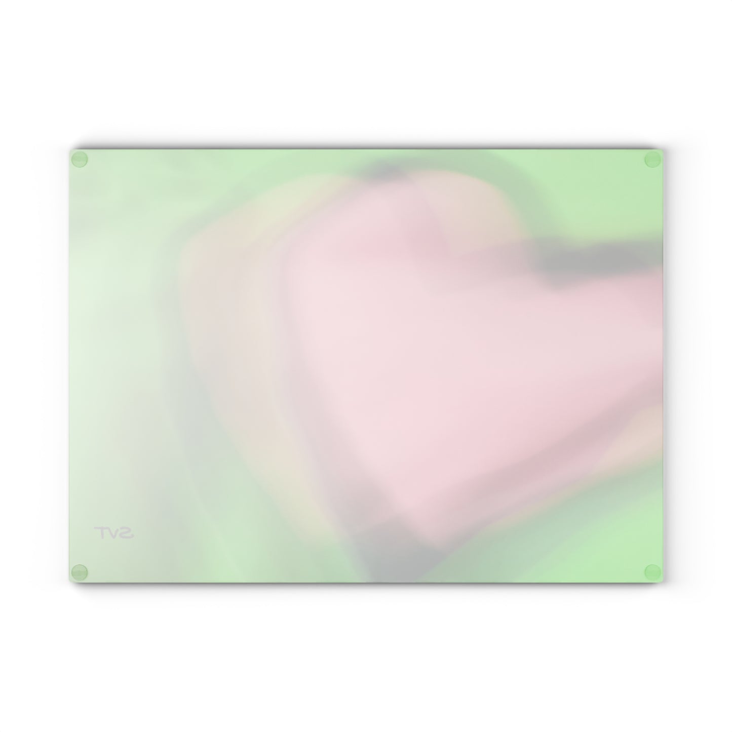 PINK HEART - Artistic Glass Cutting Board - Unique Kitchen Decor, Modern Chef Gift, Housewarming Present, Vibrant Kitchen Accessory, Abstract Photography Art Design