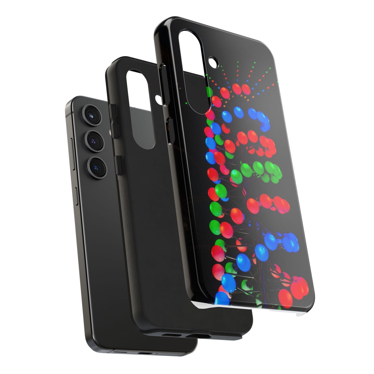 An iPhone or Samsung Tough Phone Case - DISCO LIGHTS - iPhone 16 & 15 - Samsung Galaxy S24 - Durable, Protective Cases for Everyday Adventures, Great for Gifts, Birthdays, Holidays, Original Art Design