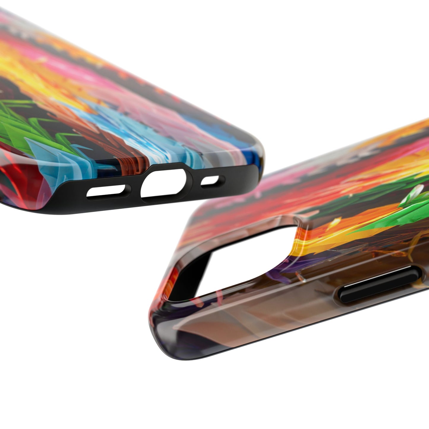 An iPhone or Samsung Tough Phone Case - PAPER CRANES - iPhone 16 & 15 - Samsung Galaxy S24 - Durable, Protective Cases for Everyday Adventures, Great for Gifts, Birthdays, Holidays, Original Art Design