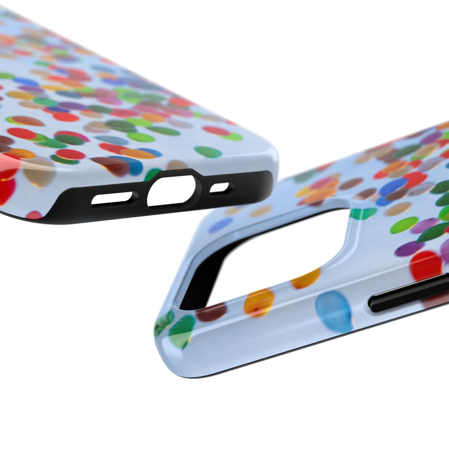 An iPhone or Samsung Tough Phone Case - BALLOONS - iPhone 16 & 15 - Samsung Galaxy S24 - Durable, Protective Cases for Everyday Adventures, Great for Gifts, Birthdays, Holidays, Original Art Design