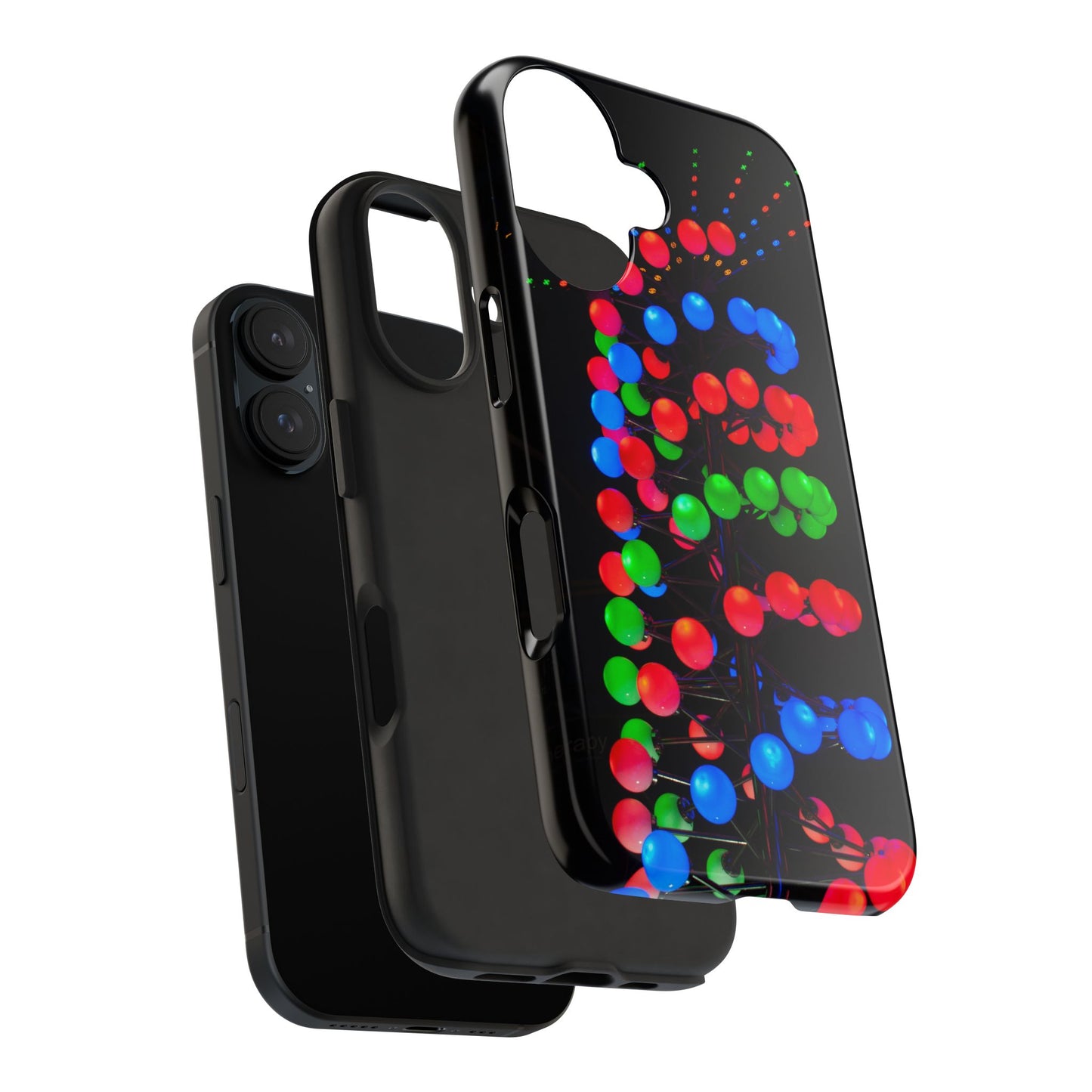 An iPhone or Samsung Tough Phone Case - DISCO LIGHTS - iPhone 16 & 15 - Samsung Galaxy S24 - Durable, Protective Cases for Everyday Adventures, Great for Gifts, Birthdays, Holidays, Original Art Design