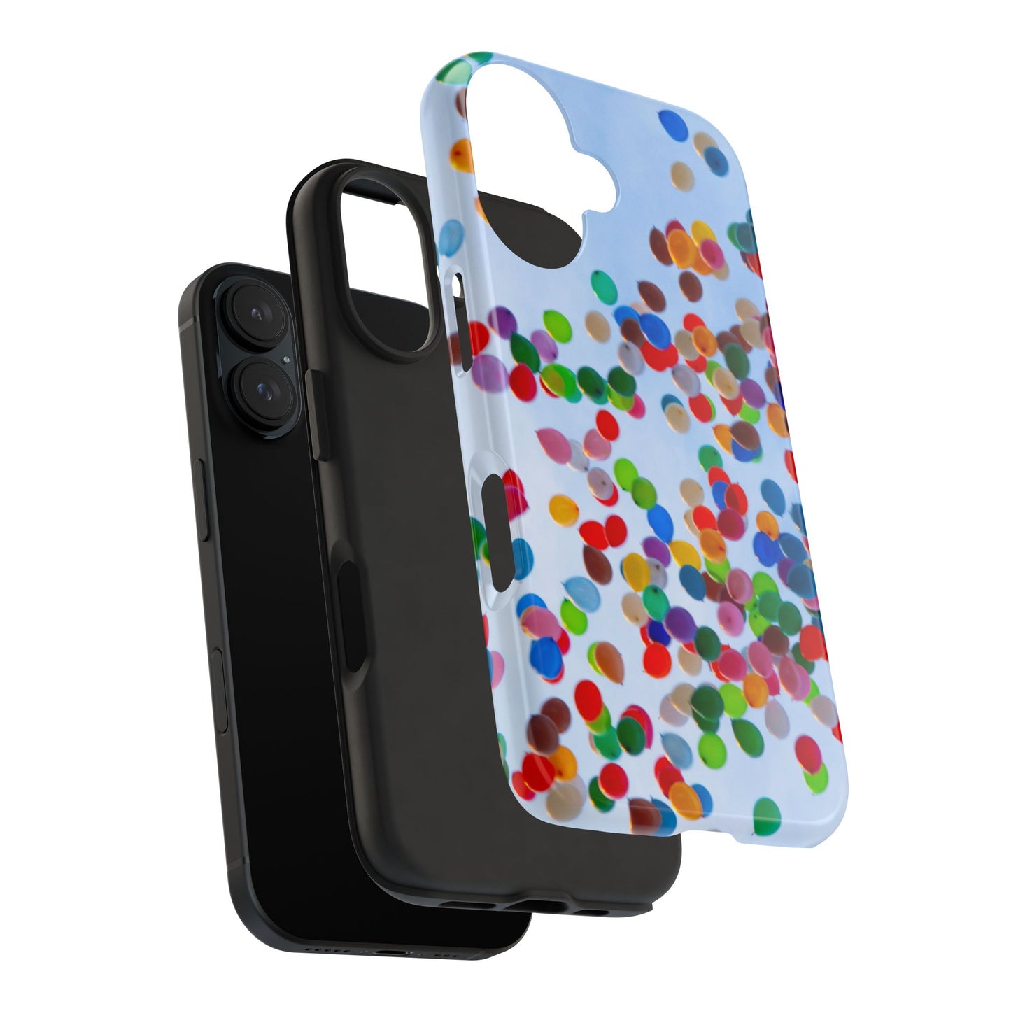 An iPhone or Samsung Tough Phone Case - BALLOONS - iPhone 16 & 15 - Samsung Galaxy S24 - Durable, Protective Cases for Everyday Adventures, Great for Gifts, Birthdays, Holidays, Original Art Design
