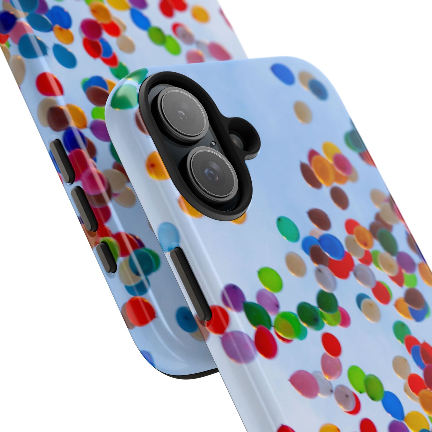 An iPhone or Samsung Tough Phone Case - BALLOONS - iPhone 16 & 15 - Samsung Galaxy S24 - Durable, Protective Cases for Everyday Adventures, Great for Gifts, Birthdays, Holidays, Original Art Design