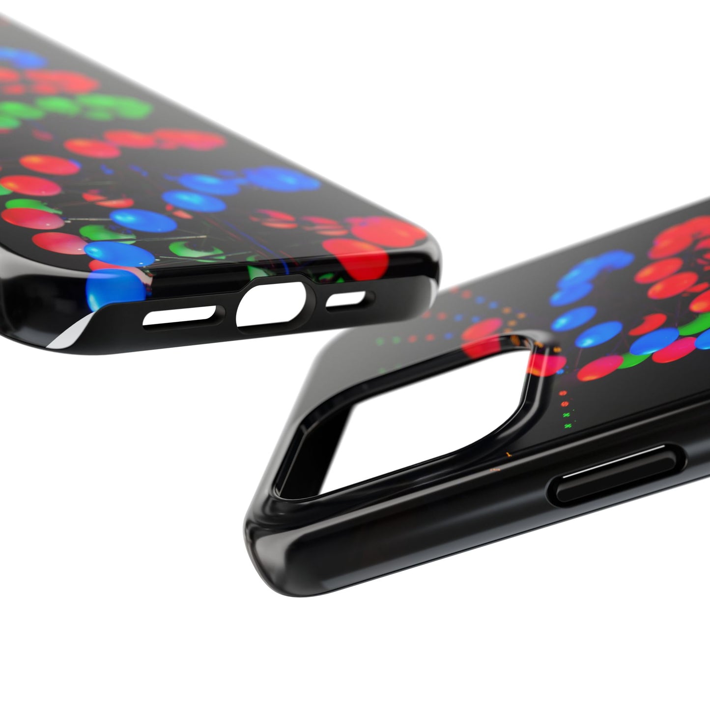 An iPhone or Samsung Tough Phone Case - DISCO LIGHTS - iPhone 16 & 15 - Samsung Galaxy S24 - Durable, Protective Cases for Everyday Adventures, Great for Gifts, Birthdays, Holidays, Original Art Design