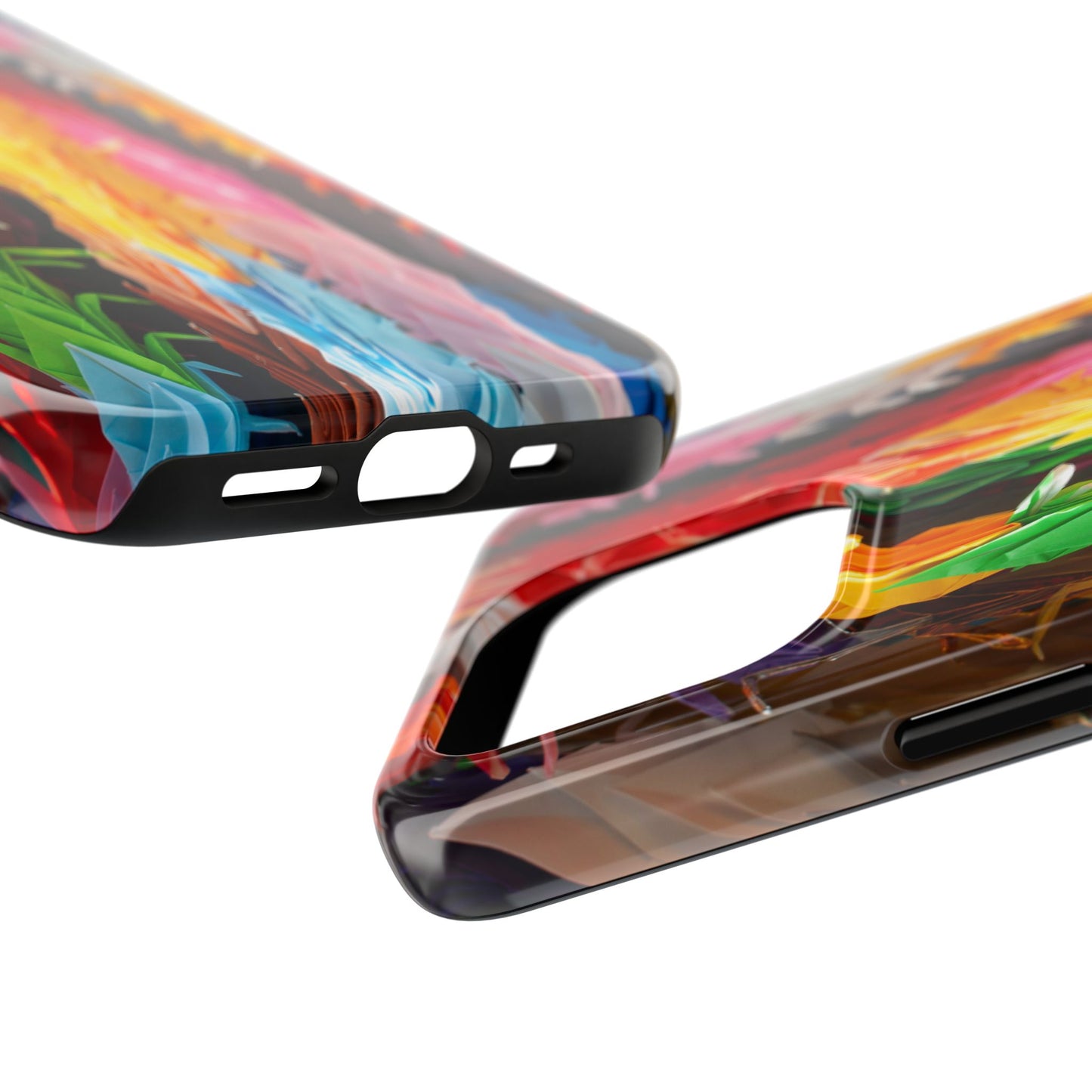 An iPhone or Samsung Tough Phone Case - PAPER CRANES - iPhone 16 & 15 - Samsung Galaxy S24 - Durable, Protective Cases for Everyday Adventures, Great for Gifts, Birthdays, Holidays, Original Art Design