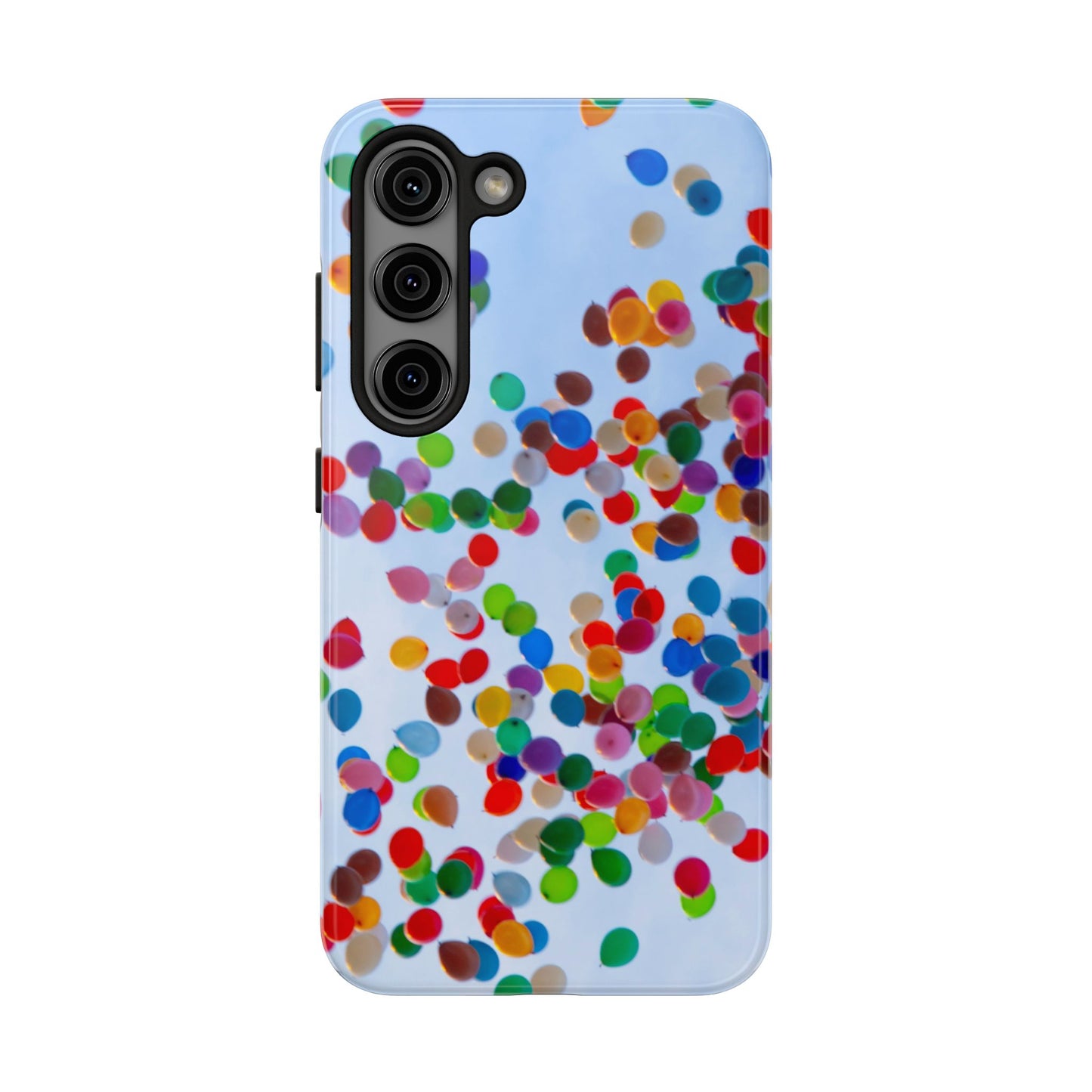An iPhone or Samsung Tough Phone Case - BALLOONS - iPhone 16 & 15 - Samsung Galaxy S24 - Durable, Protective Cases for Everyday Adventures, Great for Gifts, Birthdays, Holidays, Original Art Design