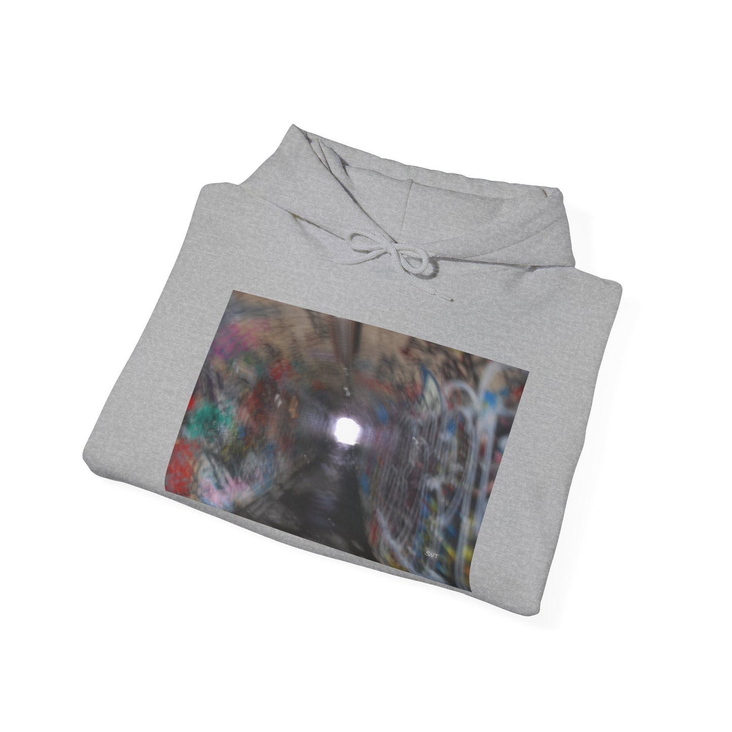 THE LIGHT AT THE END OF THE TUNNEL - Hooded Hoodie Sweatshirt - Cozy Unisex Pullover Jumper for Positive Vibes, Gift for Friends, Everyday Comfort, Self-Expression
