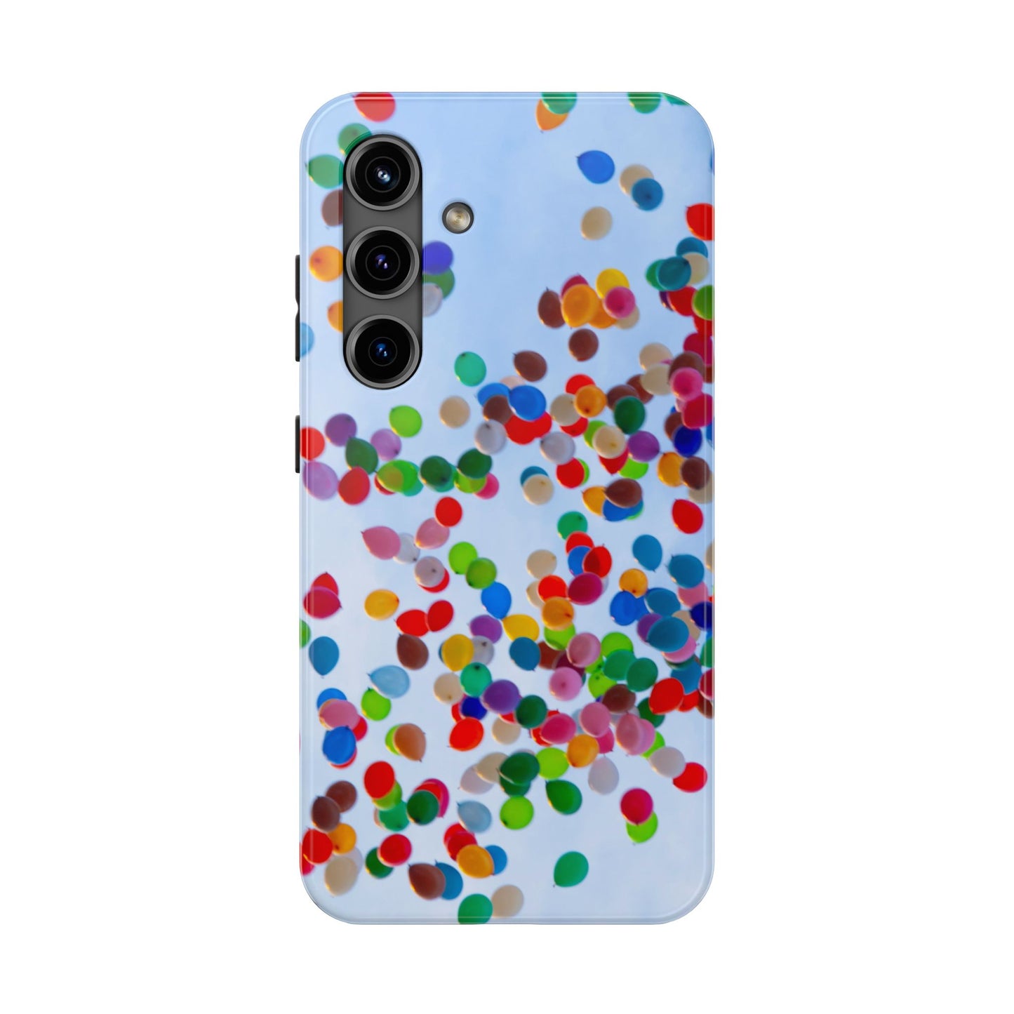 An iPhone or Samsung Tough Phone Case - BALLOONS - iPhone 16 & 15 - Samsung Galaxy S24 - Durable, Protective Cases for Everyday Adventures, Great for Gifts, Birthdays, Holidays, Original Art Design