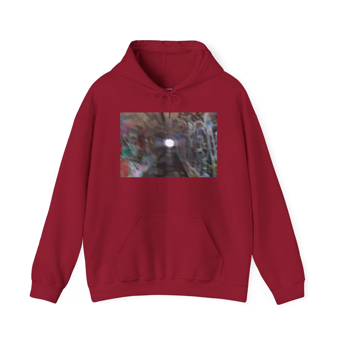 THE LIGHT AT THE END OF THE TUNNEL - Hooded Hoodie Sweatshirt - Cozy Unisex Pullover Jumper for Positive Vibes, Gift for Friends, Everyday Comfort, Self-Expression