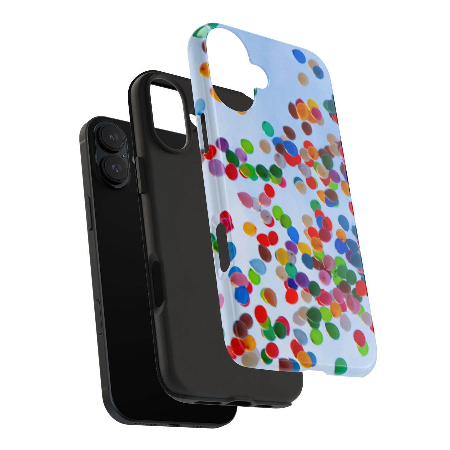 An iPhone or Samsung Tough Phone Case - BALLOONS - iPhone 16 & 15 - Samsung Galaxy S24 - Durable, Protective Cases for Everyday Adventures, Great for Gifts, Birthdays, Holidays, Original Art Design
