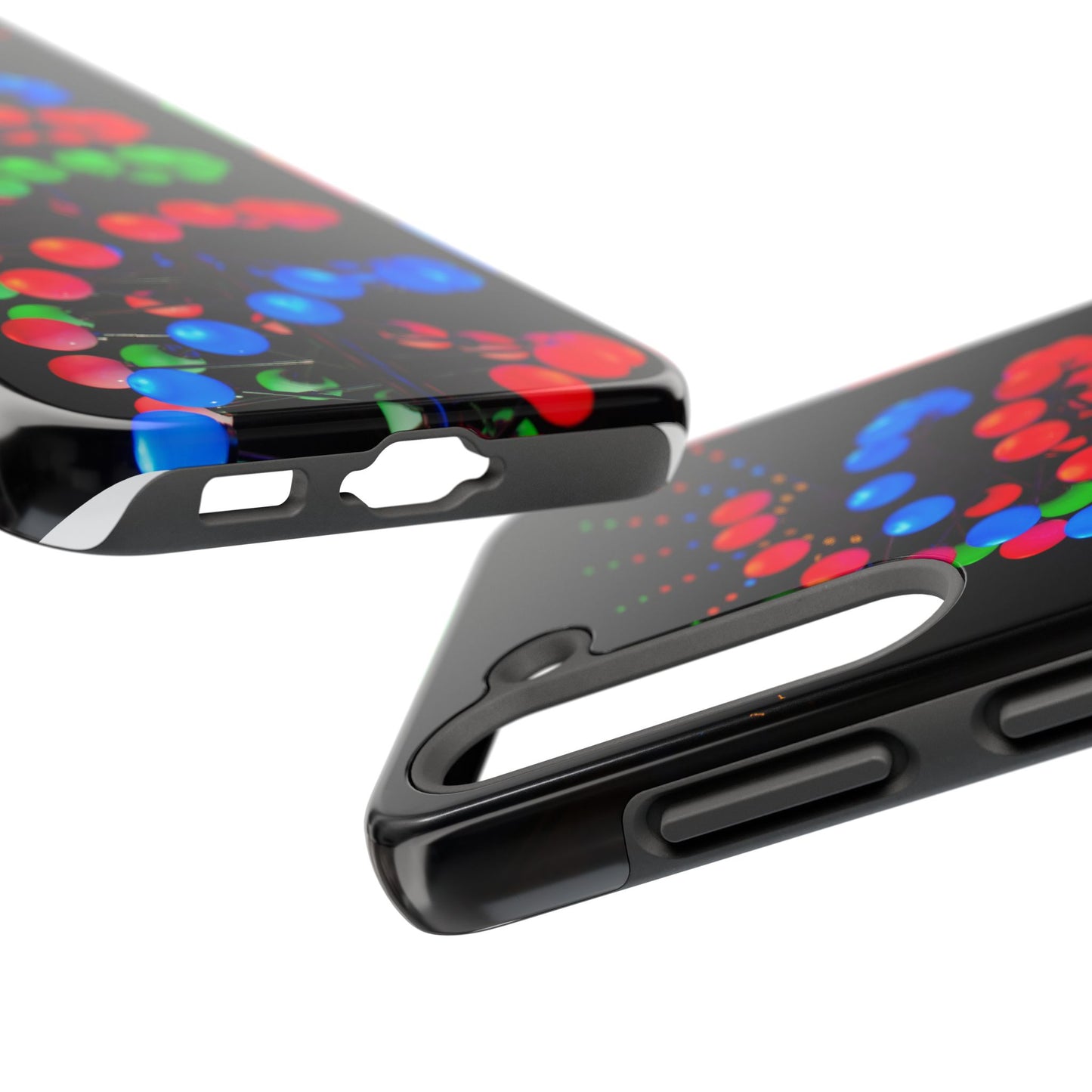 An iPhone or Samsung Tough Phone Case - DISCO LIGHTS - iPhone 16 & 15 - Samsung Galaxy S24 - Durable, Protective Cases for Everyday Adventures, Great for Gifts, Birthdays, Holidays, Original Art Design