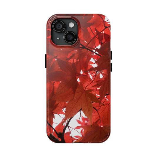An iPhone or Samsung Tough Phone Case - FALL FOLIAGE - iPhone 16 & 15 - Samsung Galaxy S24 - Durable, Protective Cases for Everyday Adventures, Great for Gifts, Birthdays, Holidays, Original Art Design