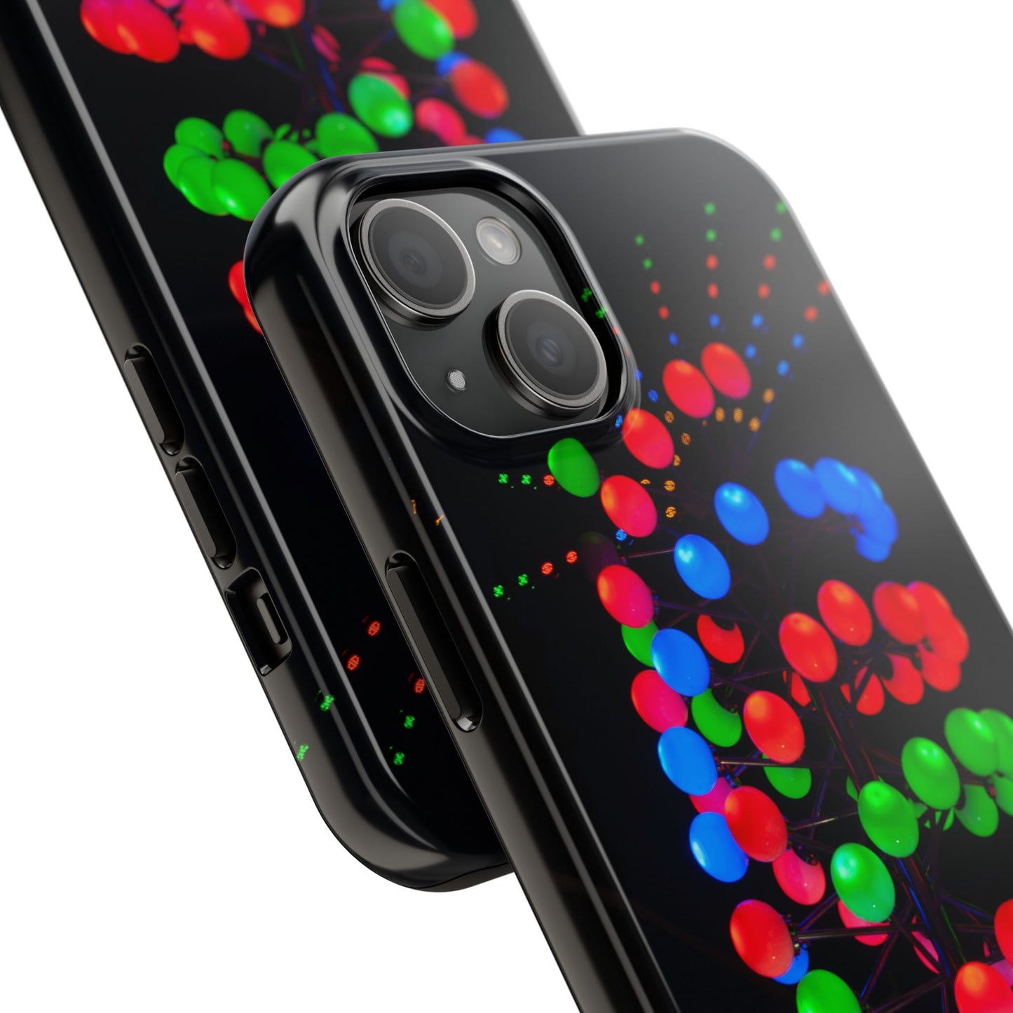 An iPhone or Samsung Tough Phone Case - DISCO LIGHTS - iPhone 16 & 15 - Samsung Galaxy S24 - Durable, Protective Cases for Everyday Adventures, Great for Gifts, Birthdays, Holidays, Original Art Design