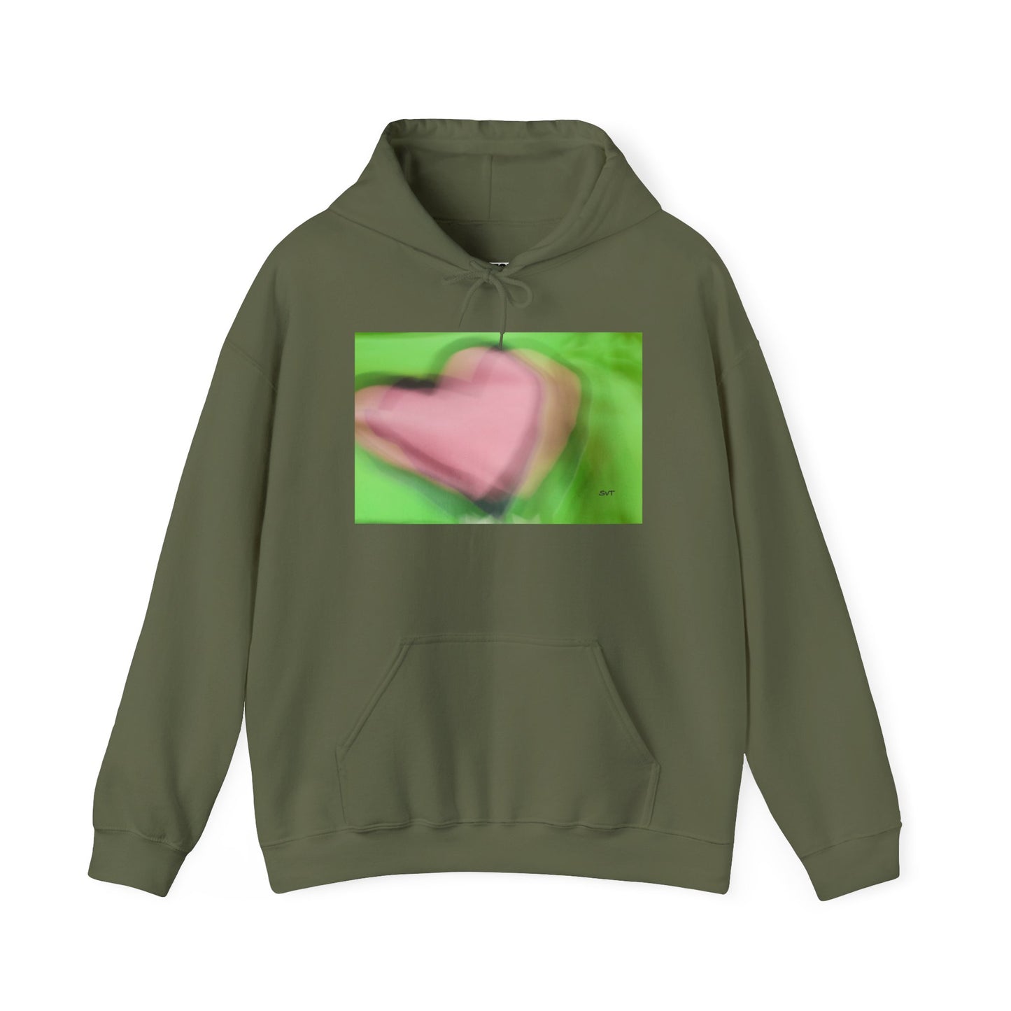 PINK HEART - Hooded Hoodie Sweatshirt - Cozy Unisex Pullover Jumper for Positive Vibes, Gift for Friends, Everyday Comfort, Self-Expression