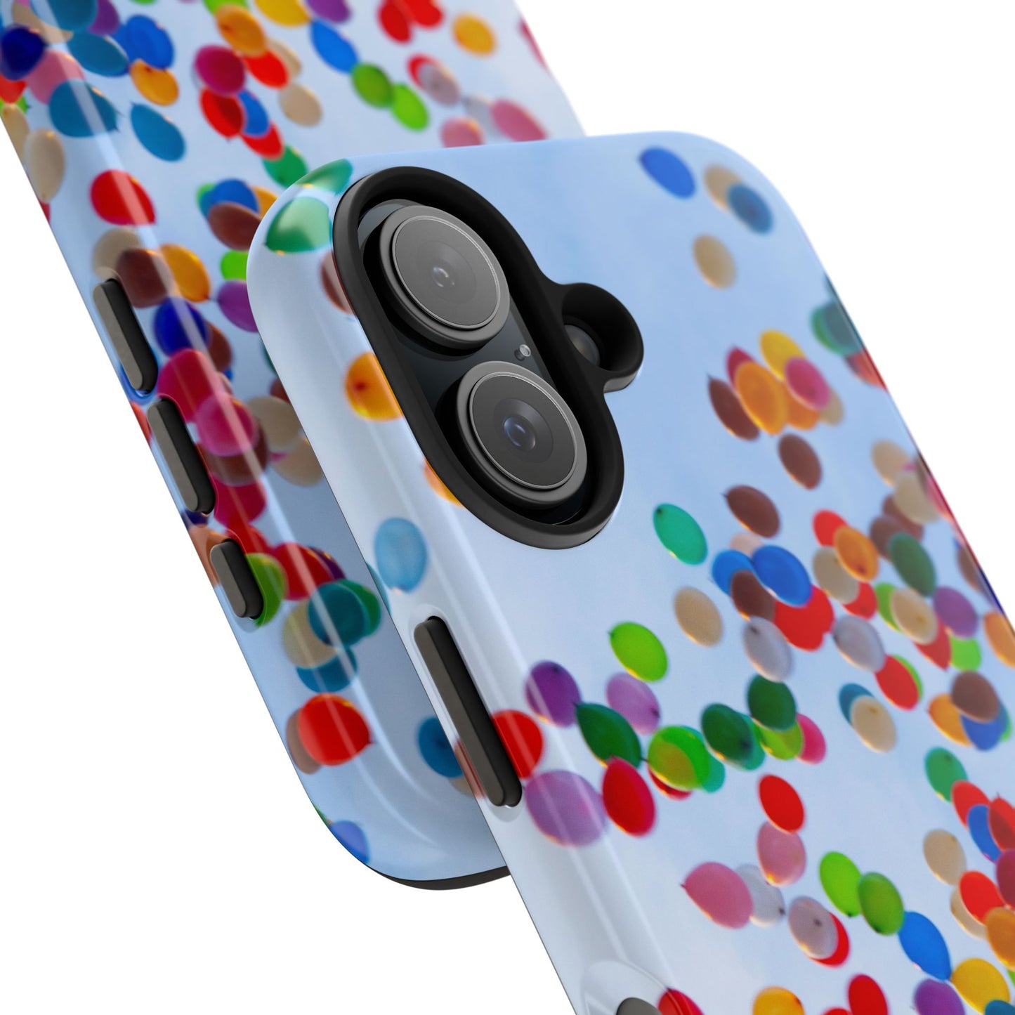 An iPhone or Samsung Tough Phone Case - BALLOONS - iPhone 16 & 15 - Samsung Galaxy S24 - Durable, Protective Cases for Everyday Adventures, Great for Gifts, Birthdays, Holidays, Original Art Design