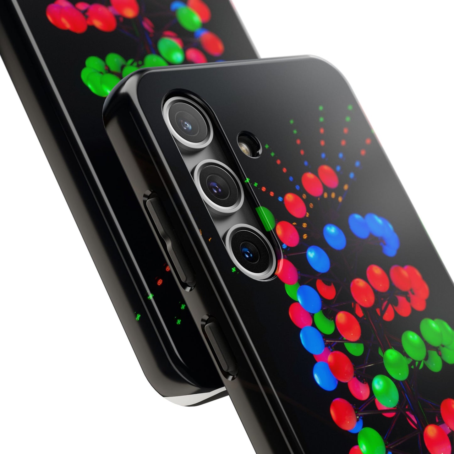 An iPhone or Samsung Tough Phone Case - DISCO LIGHTS - iPhone 16 & 15 - Samsung Galaxy S24 - Durable, Protective Cases for Everyday Adventures, Great for Gifts, Birthdays, Holidays, Original Art Design