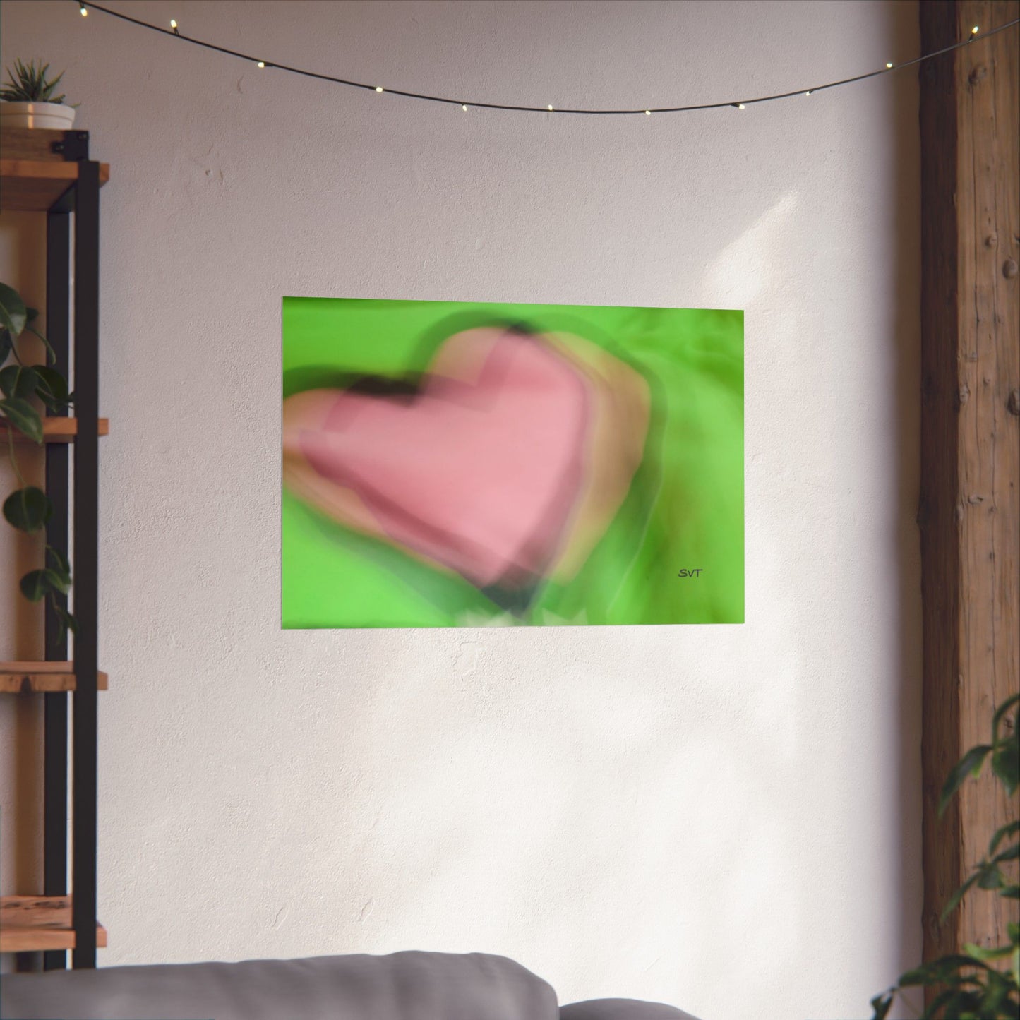 PINK HEART - Matte Poster, Wall Art, Home Decor, Seasonal Decoration, Gift for Nature Lovers, Fall Artwork