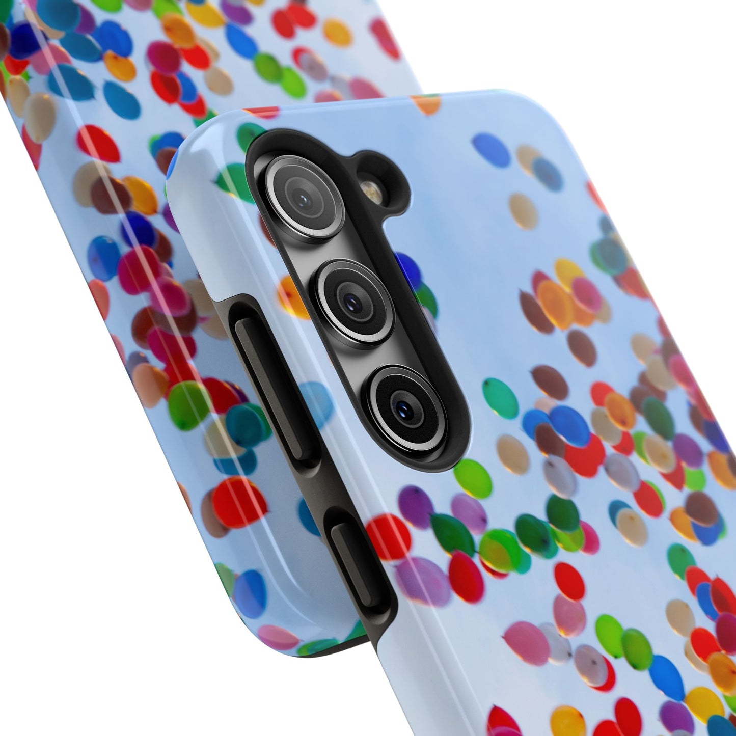 An iPhone or Samsung Tough Phone Case - BALLOONS - iPhone 16 & 15 - Samsung Galaxy S24 - Durable, Protective Cases for Everyday Adventures, Great for Gifts, Birthdays, Holidays, Original Art Design