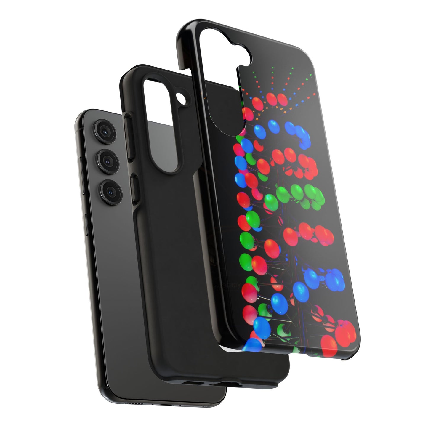 An iPhone or Samsung Tough Phone Case - DISCO LIGHTS - iPhone 16 & 15 - Samsung Galaxy S24 - Durable, Protective Cases for Everyday Adventures, Great for Gifts, Birthdays, Holidays, Original Art Design