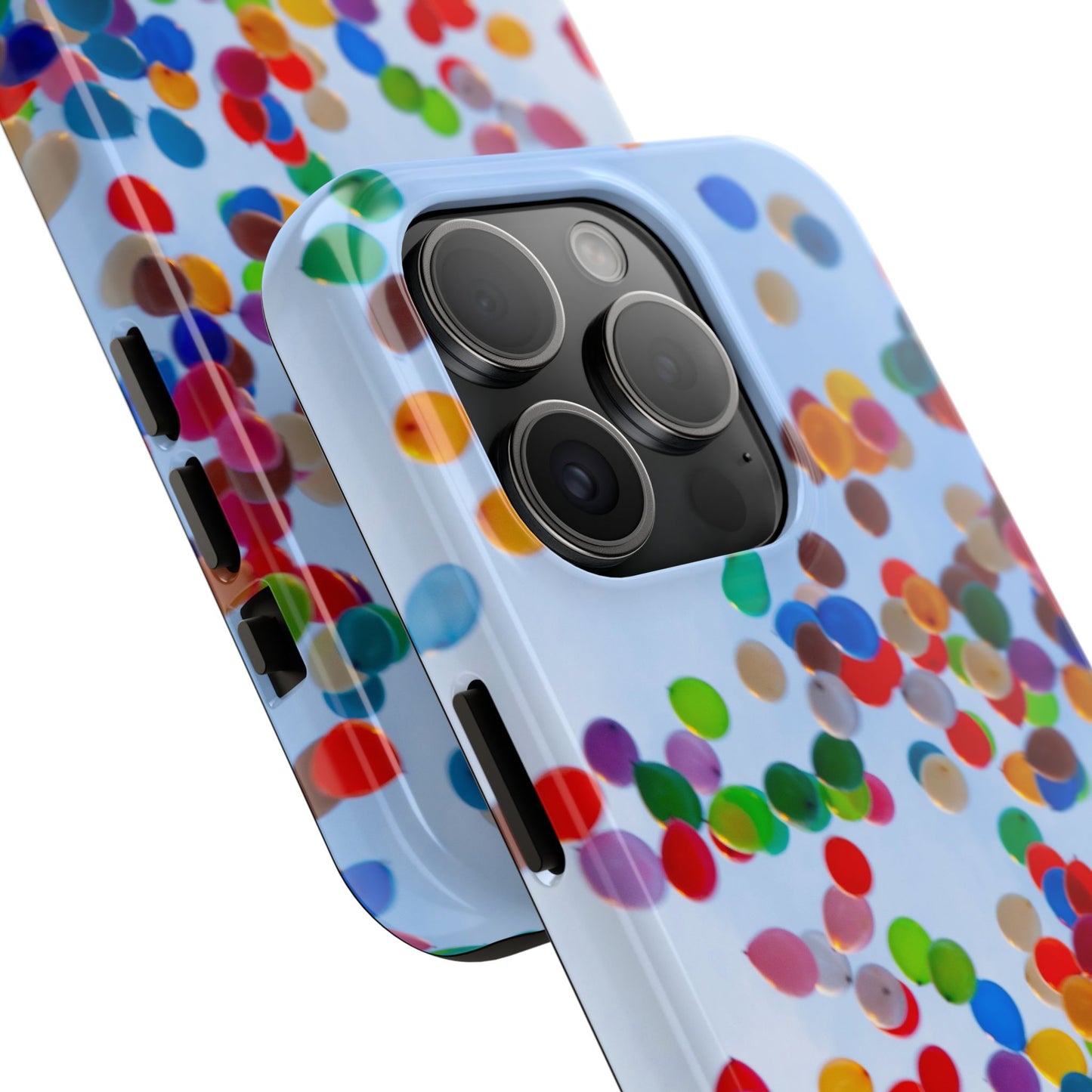 An iPhone or Samsung Tough Phone Case - BALLOONS - iPhone 16 & 15 - Samsung Galaxy S24 - Durable, Protective Cases for Everyday Adventures, Great for Gifts, Birthdays, Holidays, Original Art Design