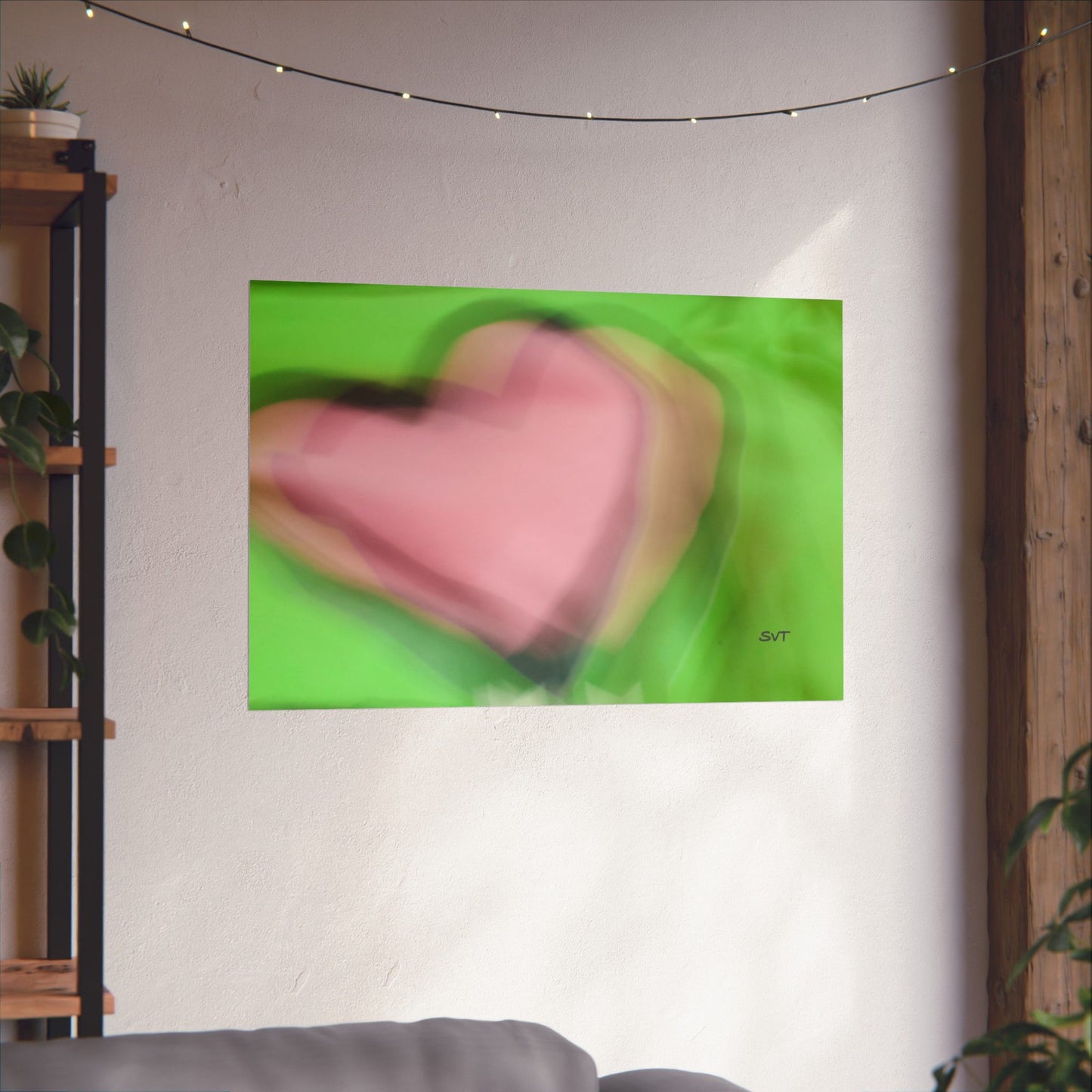 PINK HEART - Matte Poster, Wall Art, Home Decor, Seasonal Decoration, Gift for Nature Lovers, Fall Artwork