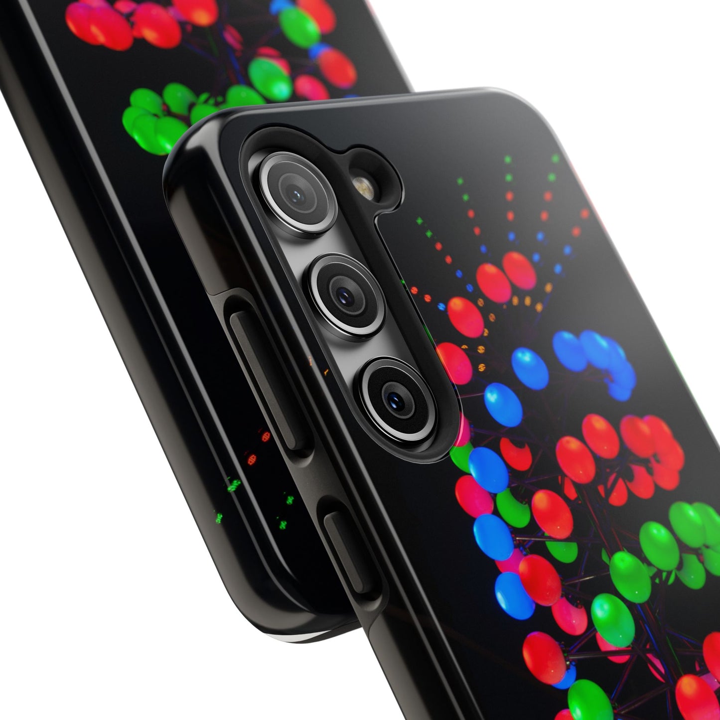 An iPhone or Samsung Tough Phone Case - DISCO LIGHTS - iPhone 16 & 15 - Samsung Galaxy S24 - Durable, Protective Cases for Everyday Adventures, Great for Gifts, Birthdays, Holidays, Original Art Design