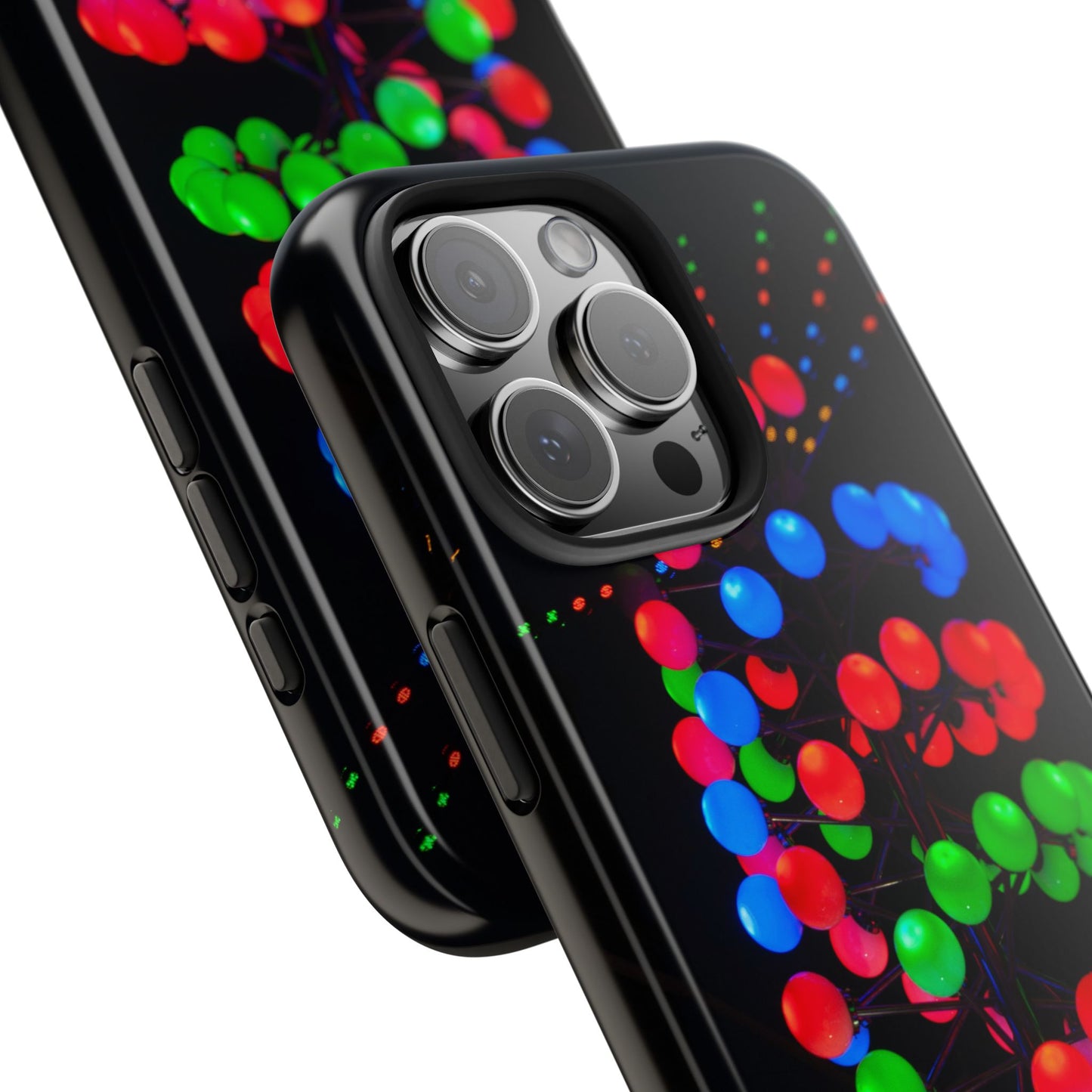 An iPhone or Samsung Tough Phone Case - DISCO LIGHTS - iPhone 16 & 15 - Samsung Galaxy S24 - Durable, Protective Cases for Everyday Adventures, Great for Gifts, Birthdays, Holidays, Original Art Design