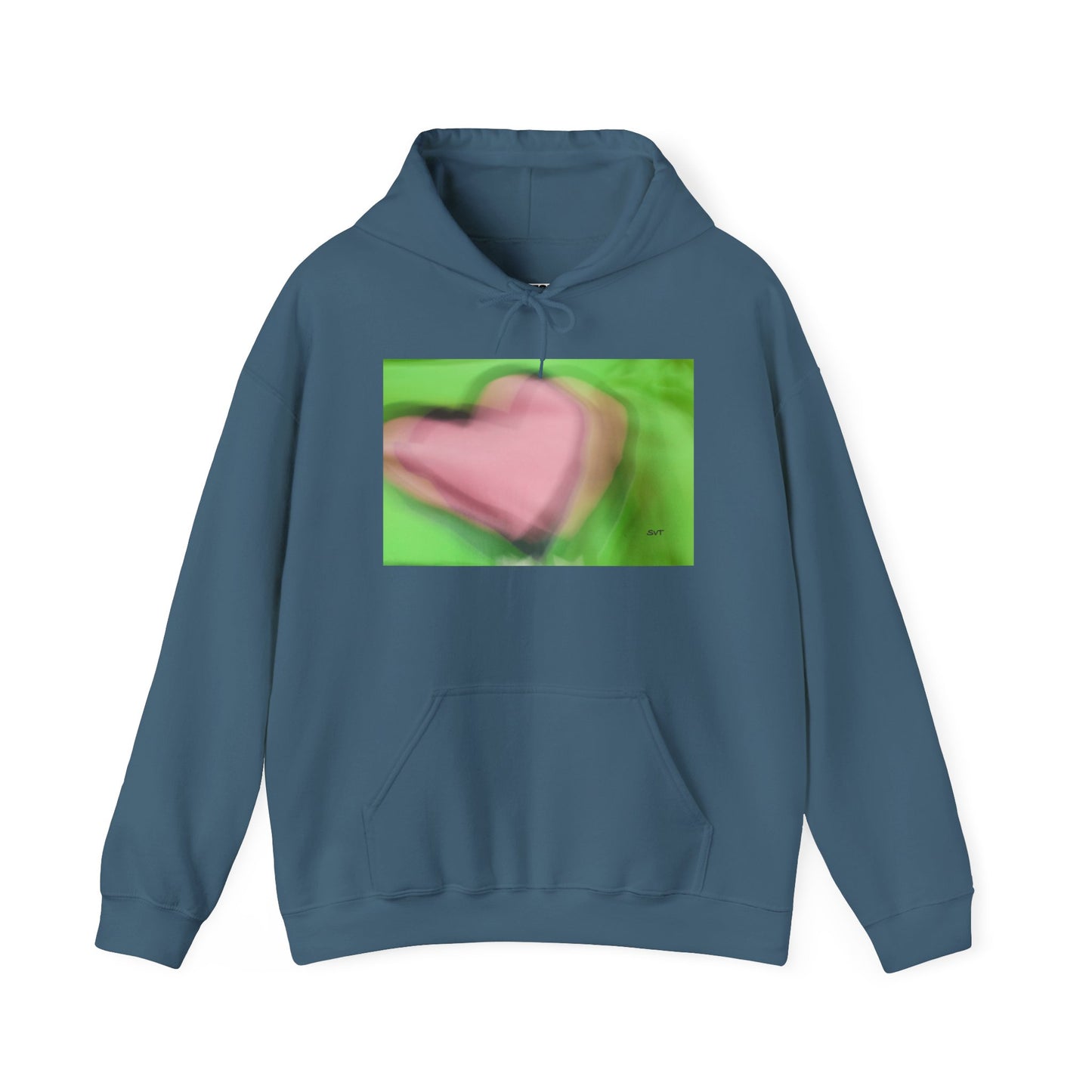 PINK HEART - Hooded Hoodie Sweatshirt - Cozy Unisex Pullover Jumper for Positive Vibes, Gift for Friends, Everyday Comfort, Self-Expression