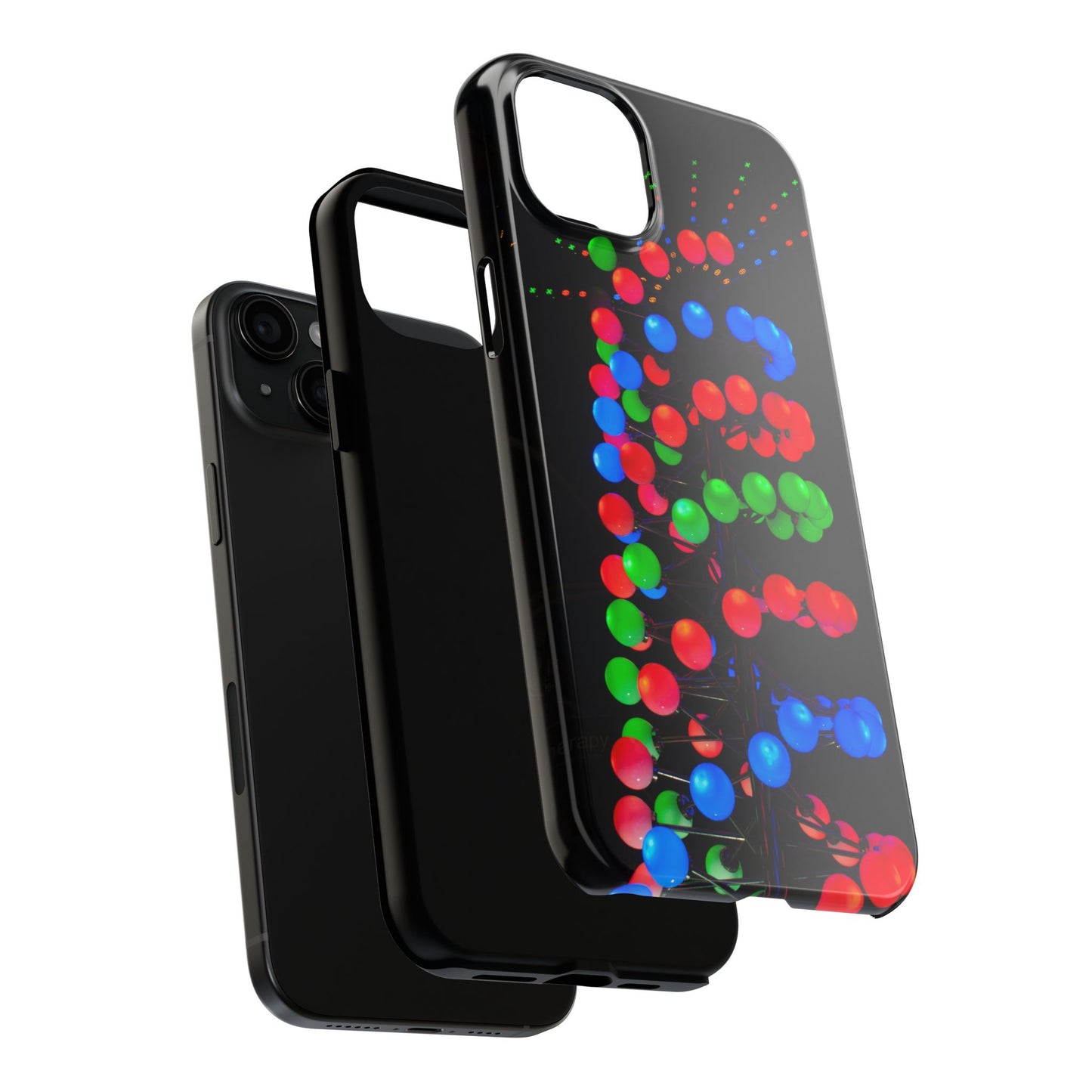 An iPhone or Samsung Tough Phone Case - DISCO LIGHTS - iPhone 16 & 15 - Samsung Galaxy S24 - Durable, Protective Cases for Everyday Adventures, Great for Gifts, Birthdays, Holidays, Original Art Design
