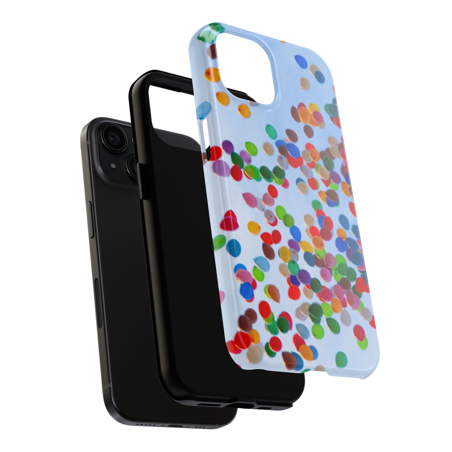 An iPhone or Samsung Tough Phone Case - BALLOONS - iPhone 16 & 15 - Samsung Galaxy S24 - Durable, Protective Cases for Everyday Adventures, Great for Gifts, Birthdays, Holidays, Original Art Design
