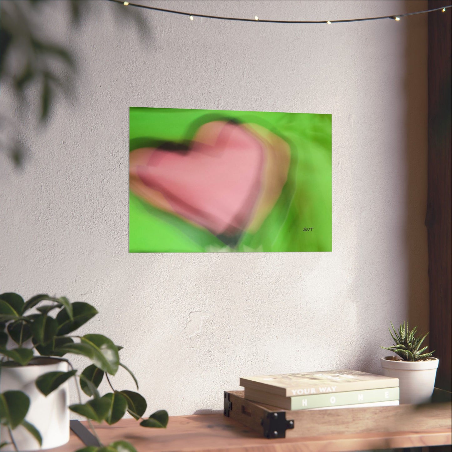 PINK HEART - Matte Poster, Wall Art, Home Decor, Seasonal Decoration, Gift for Nature Lovers, Fall Artwork