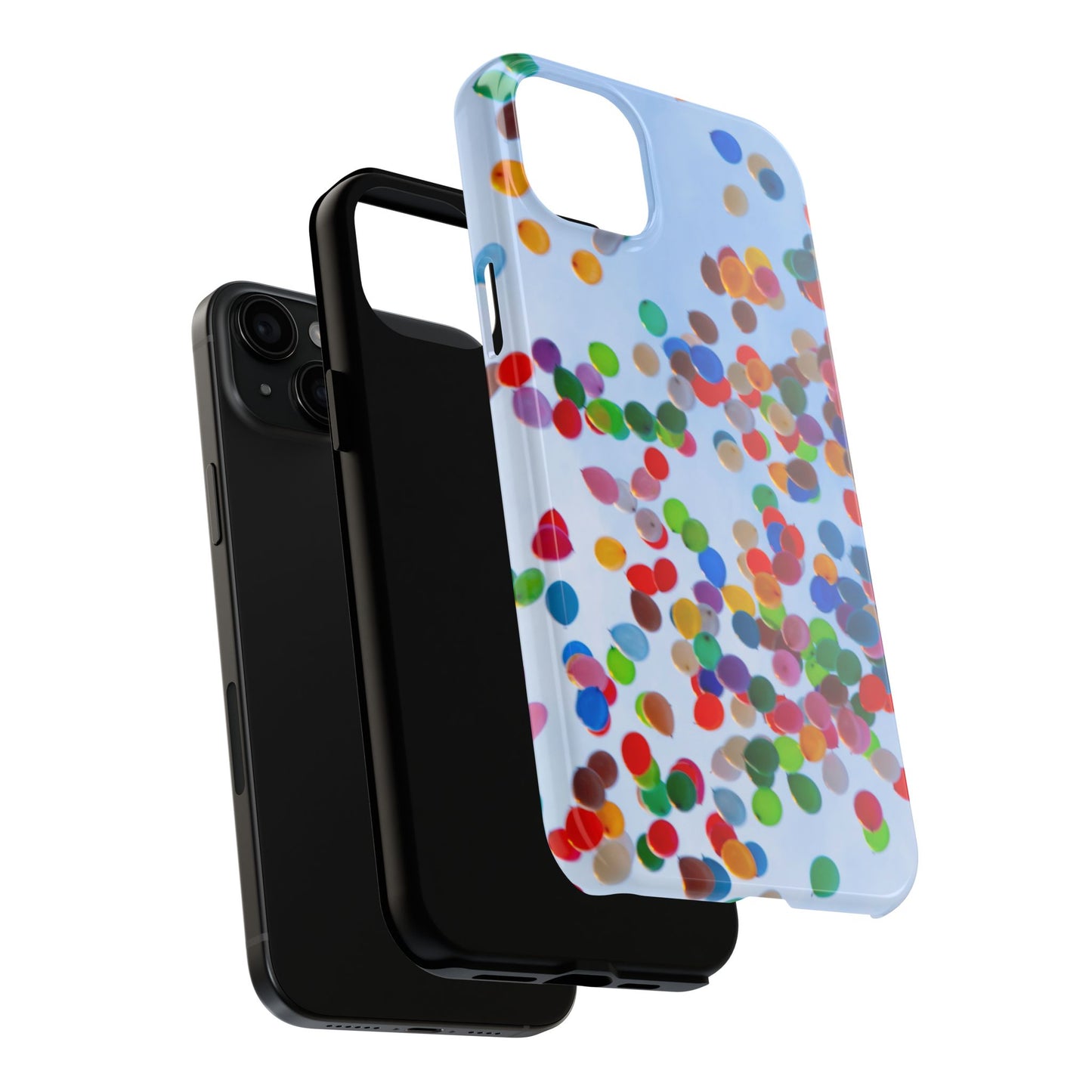 An iPhone or Samsung Tough Phone Case - BALLOONS - iPhone 16 & 15 - Samsung Galaxy S24 - Durable, Protective Cases for Everyday Adventures, Great for Gifts, Birthdays, Holidays, Original Art Design