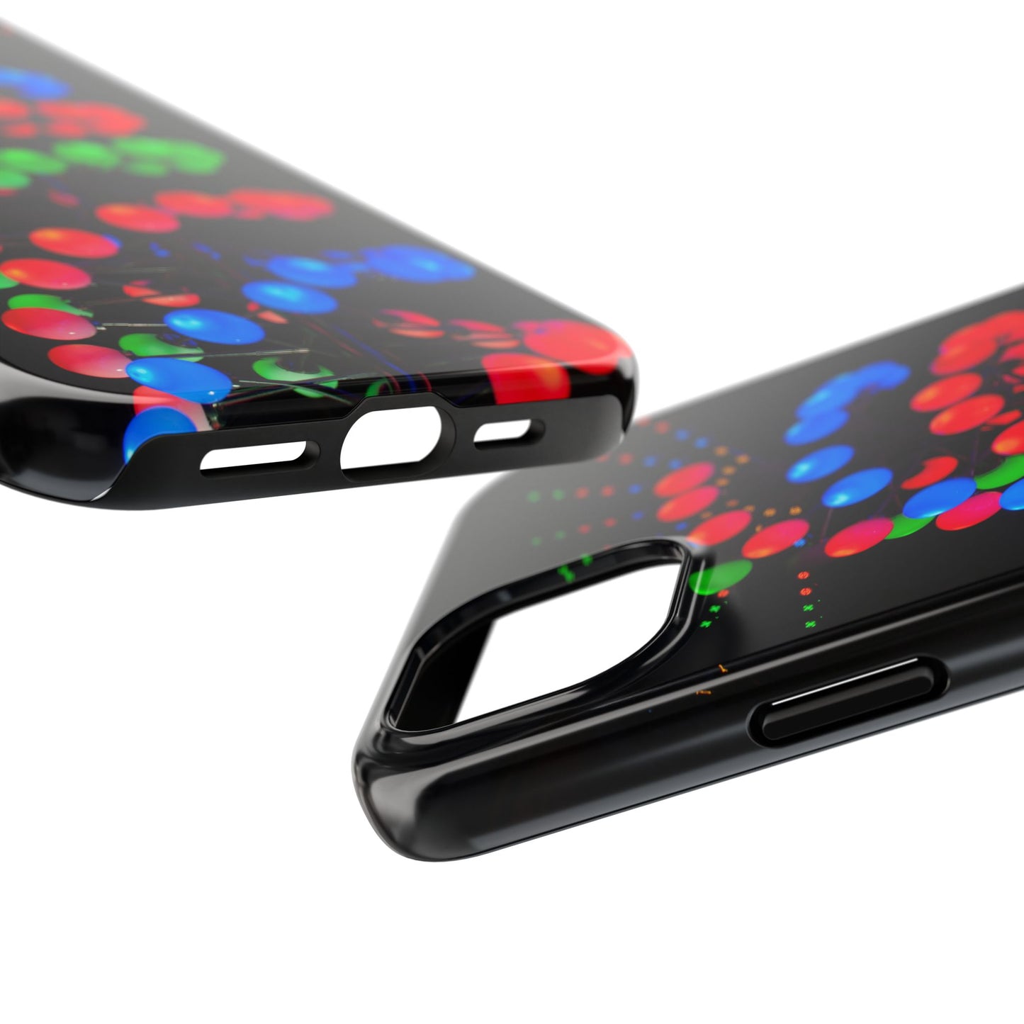 An iPhone or Samsung Tough Phone Case - DISCO LIGHTS - iPhone 16 & 15 - Samsung Galaxy S24 - Durable, Protective Cases for Everyday Adventures, Great for Gifts, Birthdays, Holidays, Original Art Design