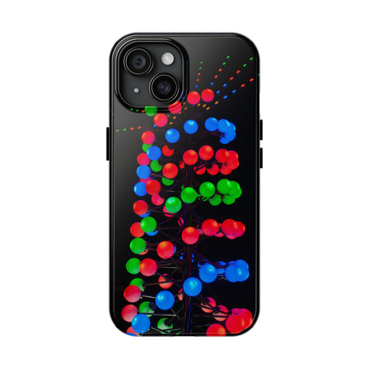An iPhone or Samsung Tough Phone Case - DISCO LIGHTS - iPhone 16 & 15 - Samsung Galaxy S24 - Durable, Protective Cases for Everyday Adventures, Great for Gifts, Birthdays, Holidays, Original Art Design
