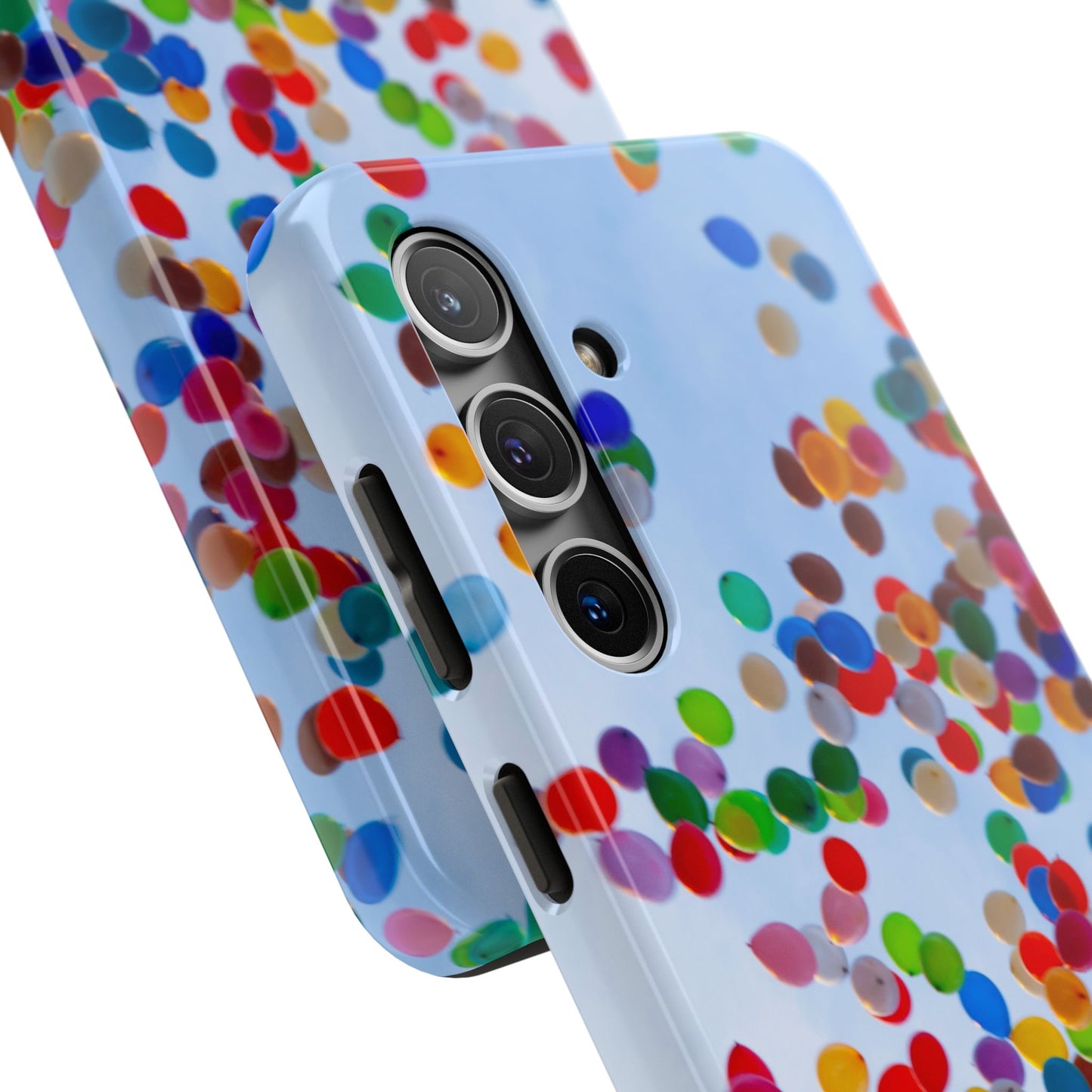An iPhone or Samsung Tough Phone Case - BALLOONS - iPhone 16 & 15 - Samsung Galaxy S24 - Durable, Protective Cases for Everyday Adventures, Great for Gifts, Birthdays, Holidays, Original Art Design