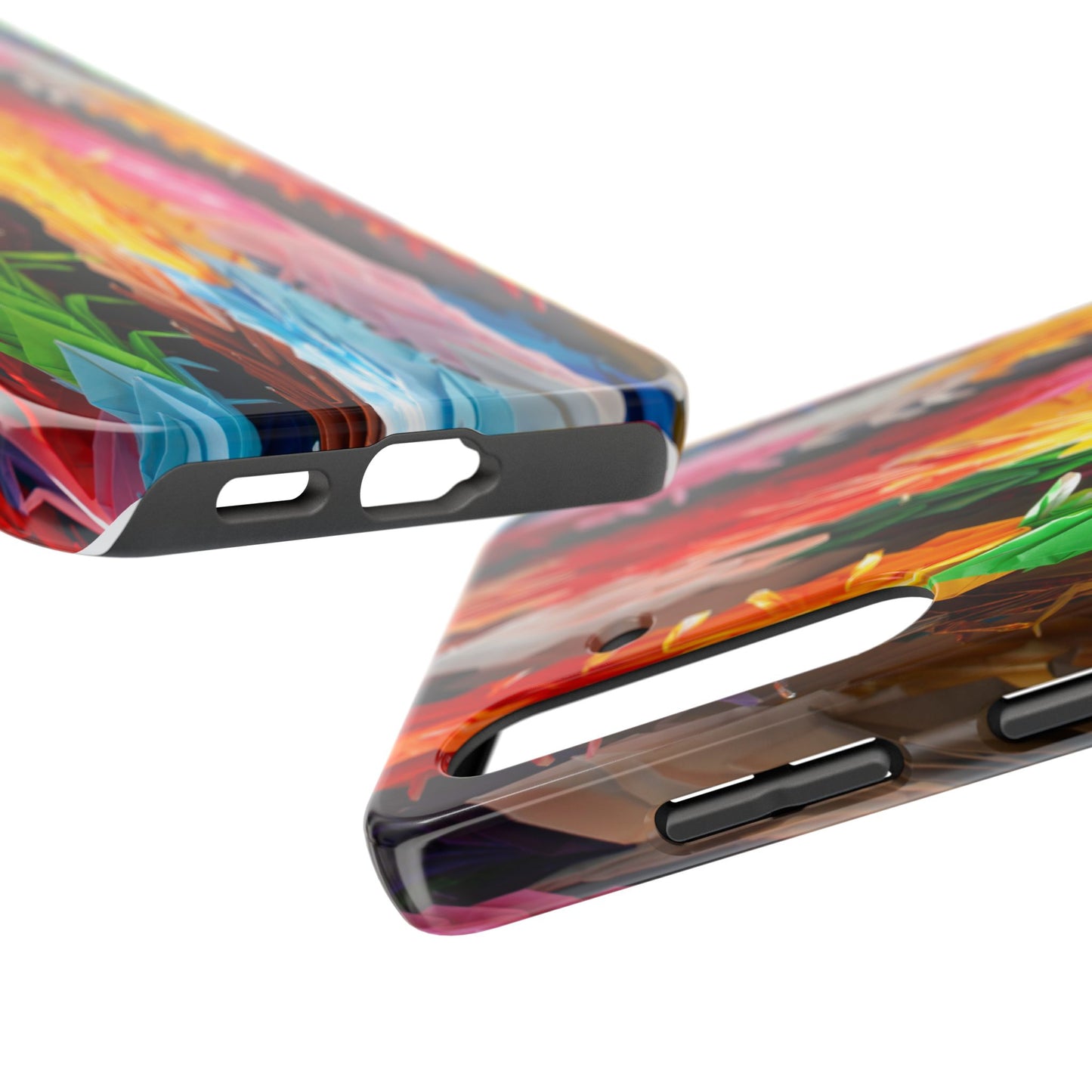 An iPhone or Samsung Tough Phone Case - PAPER CRANES - iPhone 16 & 15 - Samsung Galaxy S24 - Durable, Protective Cases for Everyday Adventures, Great for Gifts, Birthdays, Holidays, Original Art Design