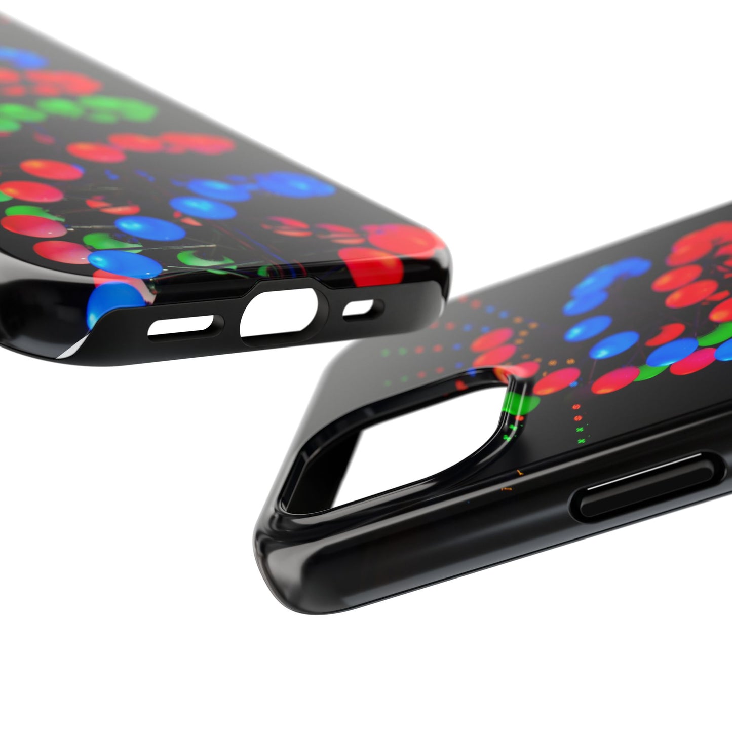 An iPhone or Samsung Tough Phone Case - DISCO LIGHTS - iPhone 16 & 15 - Samsung Galaxy S24 - Durable, Protective Cases for Everyday Adventures, Great for Gifts, Birthdays, Holidays, Original Art Design