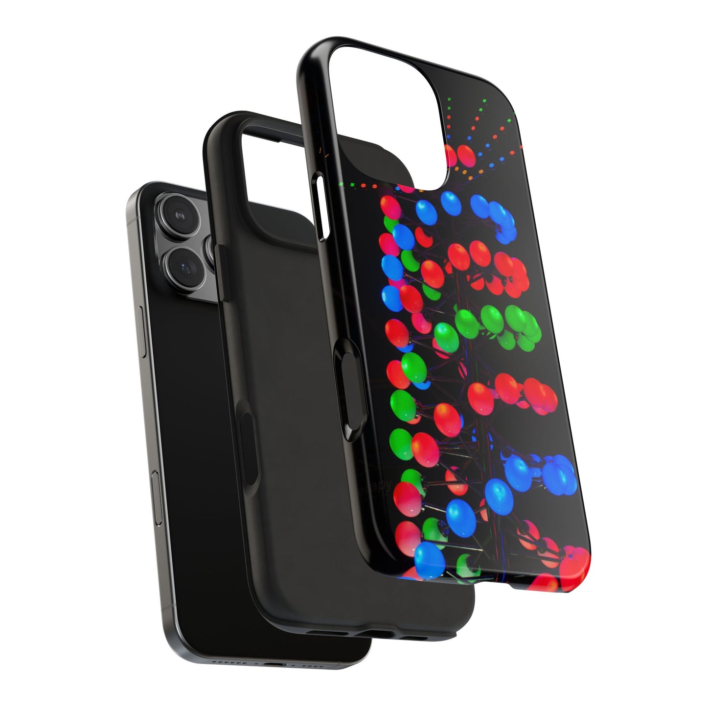 An iPhone or Samsung Tough Phone Case - DISCO LIGHTS - iPhone 16 & 15 - Samsung Galaxy S24 - Durable, Protective Cases for Everyday Adventures, Great for Gifts, Birthdays, Holidays, Original Art Design