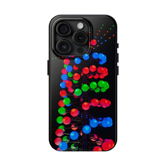 An iPhone or Samsung Tough Phone Case - DISCO LIGHTS - iPhone 16 & 15 - Samsung Galaxy S24 - Durable, Protective Cases for Everyday Adventures, Great for Gifts, Birthdays, Holidays, Original Art Design