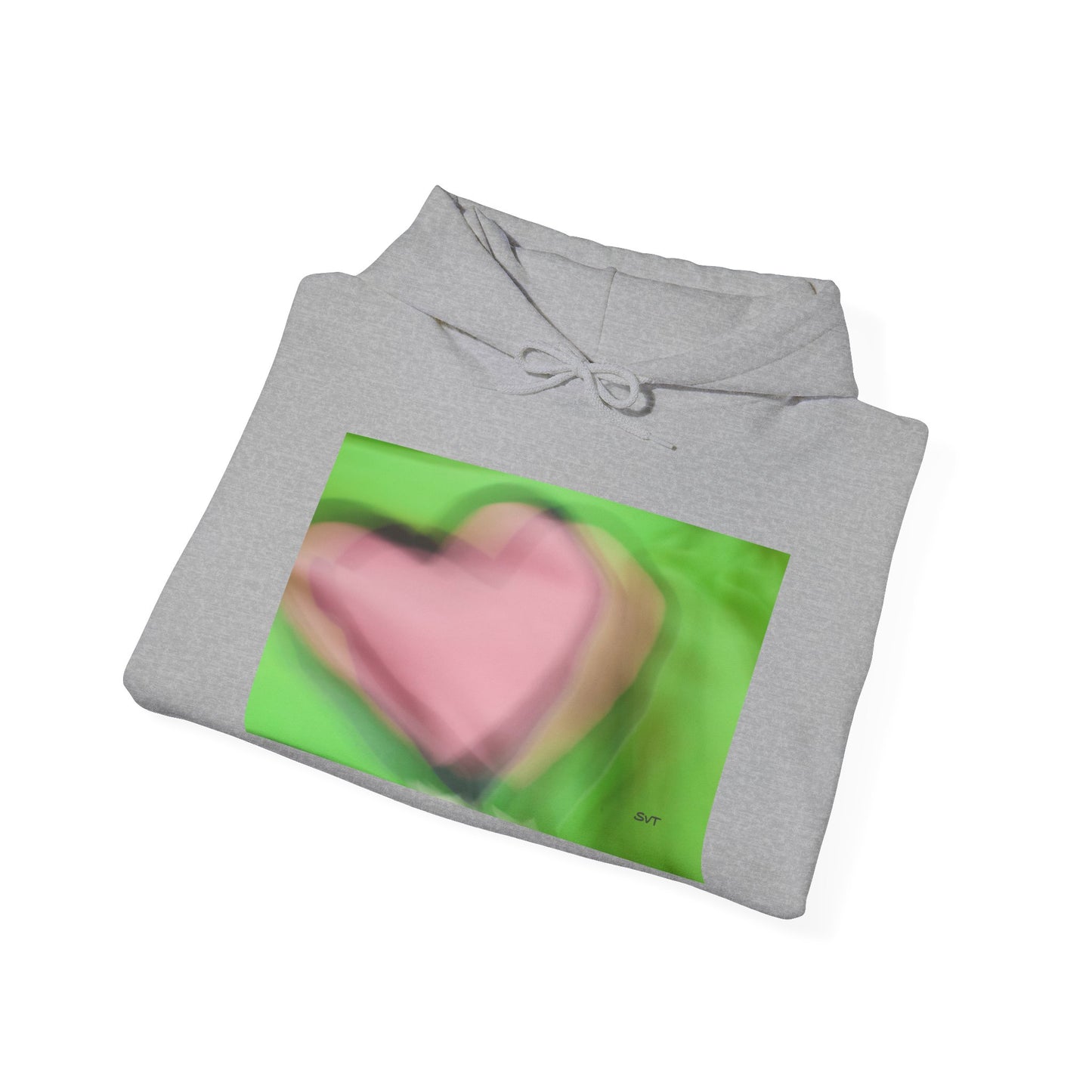 PINK HEART - Hooded Hoodie Sweatshirt - Cozy Unisex Pullover Jumper for Positive Vibes, Gift for Friends, Everyday Comfort, Self-Expression