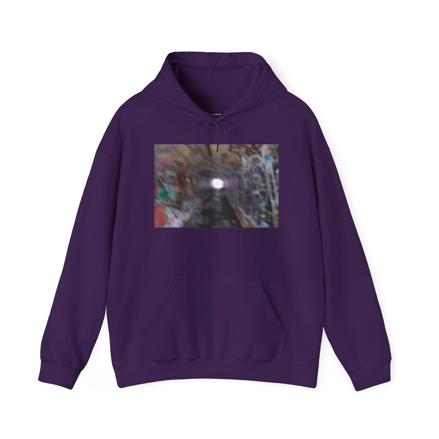 THE LIGHT AT THE END OF THE TUNNEL - Hooded Hoodie Sweatshirt - Cozy Unisex Pullover Jumper for Positive Vibes, Gift for Friends, Everyday Comfort, Self-Expression